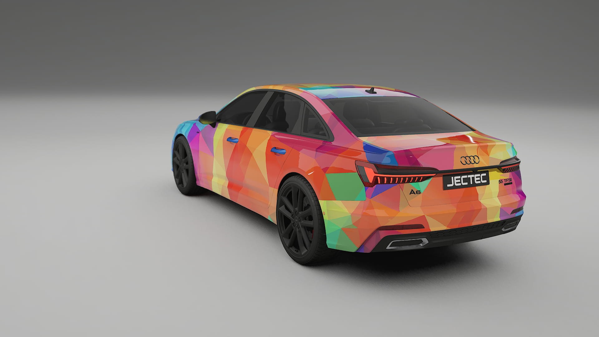 Audi A6 S-Line C8 VECTOR VIBE – Designový Wrap PPF Fólie na auto - tisknutelný polyuretan