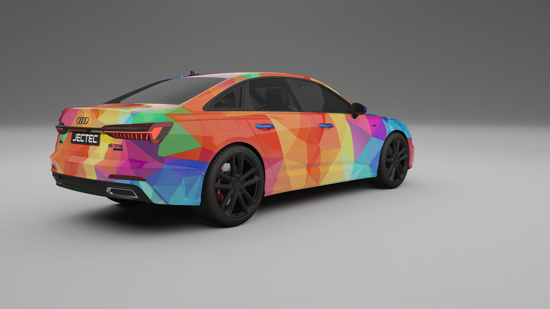 Audi A6 S-Line C8 VECTOR VIBE – Designový Wrap PPF Fólie na auto - tisknutelný polyuretan