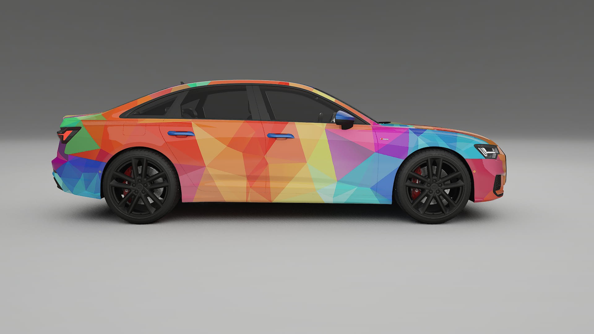 Audi A6 S-Line C8 VECTOR VIBE – Designový Wrap PPF Fólie na auto - tisknutelný polyuretan