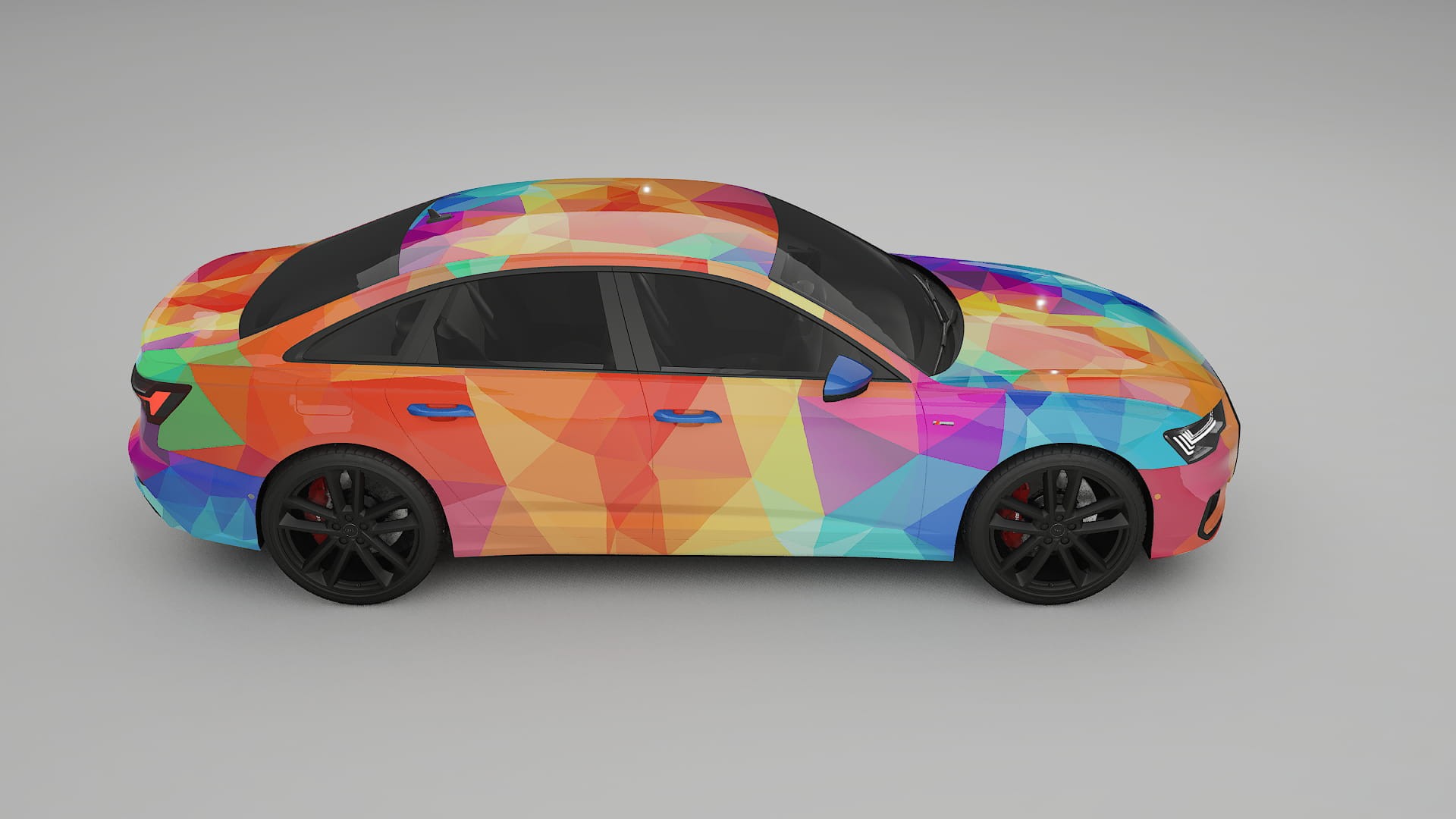 Audi A6 S-Line C8 VECTOR VIBE – Designový Wrap PPF Fólie na auto - tisknutelný polyuretan