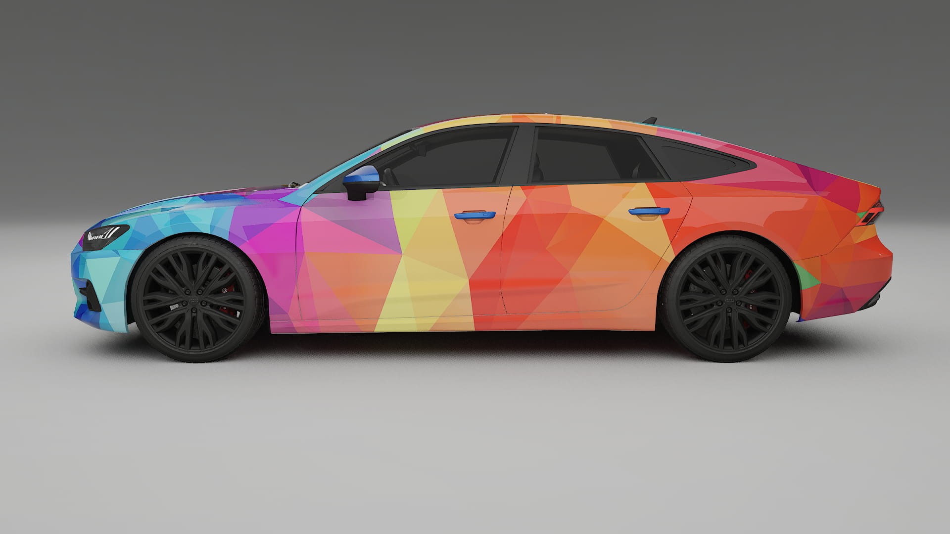 Audi A7 C8 Sportback prefacelift VECTOR VIBE – Designový Wrap PPF Fólie na auto - tisknutelný polyuretan