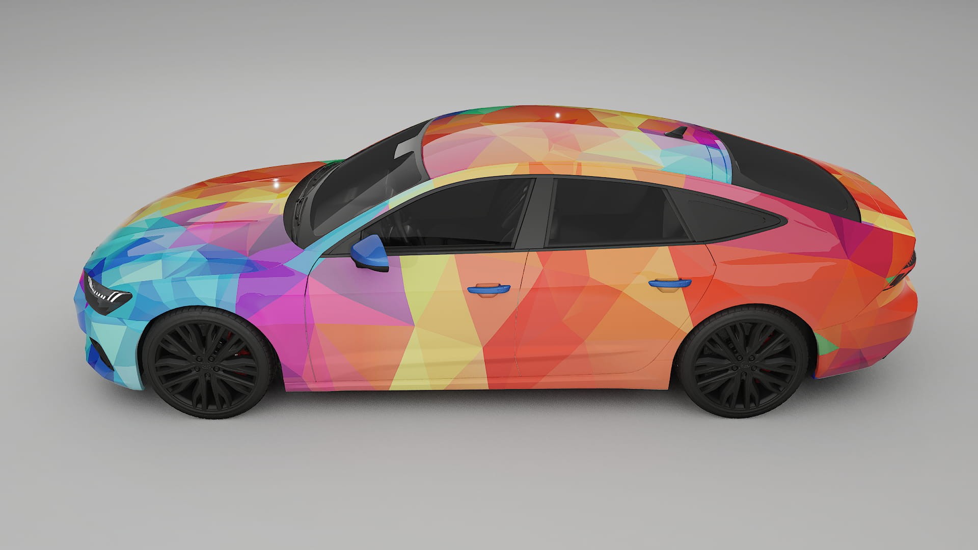 Audi A7 C8 Sportback prefacelift VECTOR VIBE – Designový Wrap PPF Fólie na auto - tisknutelný polyuretan