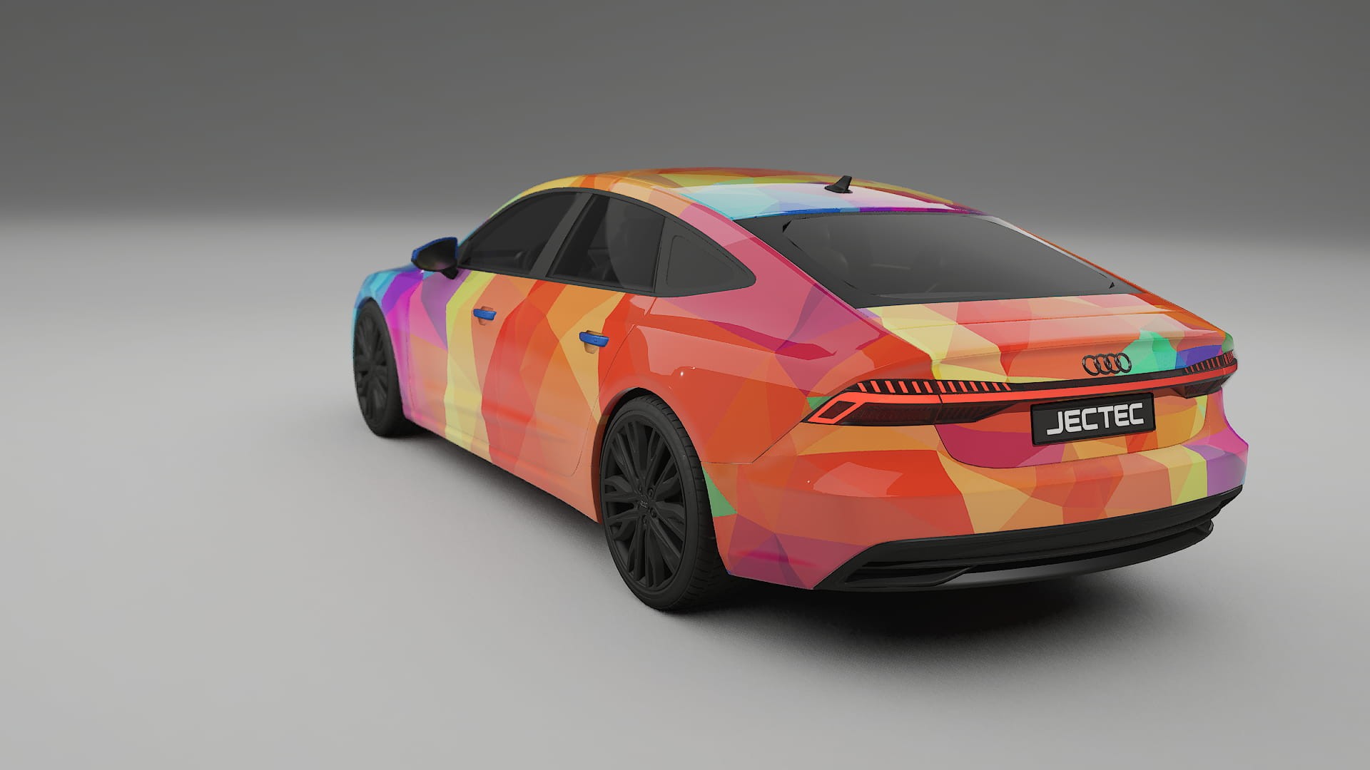 Audi A7 C8 Sportback prefacelift VECTOR VIBE – Designový Wrap PPF Fólie na auto - tisknutelný polyuretan