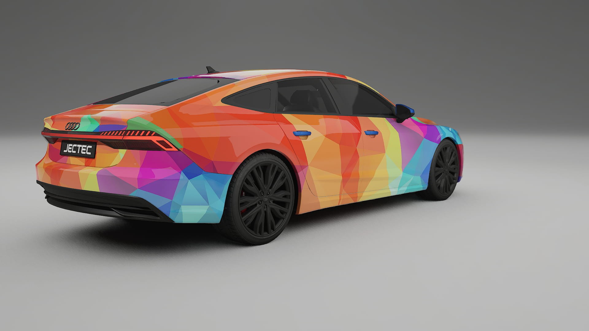 Audi A7 C8 Sportback prefacelift VECTOR VIBE – Designový Wrap PPF Fólie na auto - tisknutelný polyuretan
