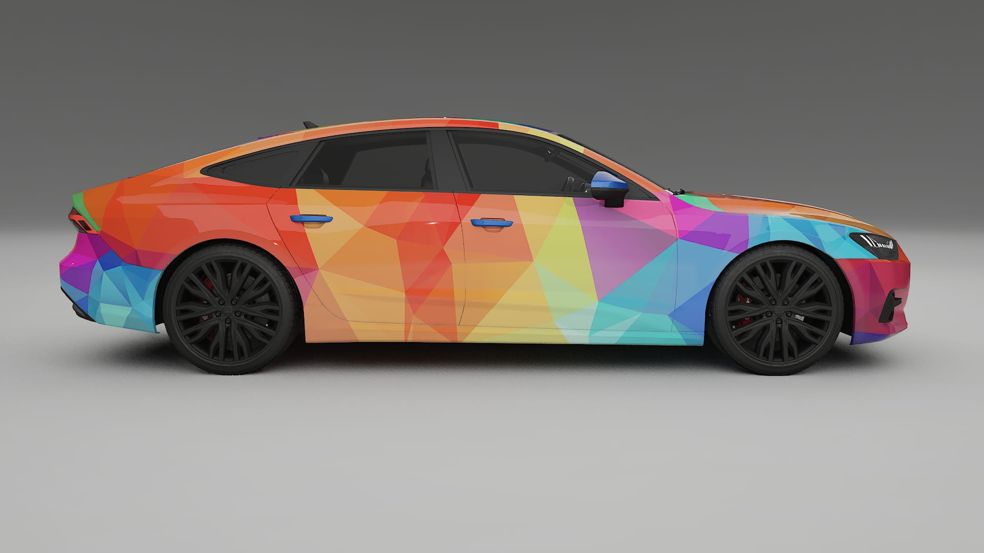 Audi A7 C8 Sportback prefacelift VECTOR VIBE – Designový Wrap PPF Fólie na auto - tisknutelný polyuretan