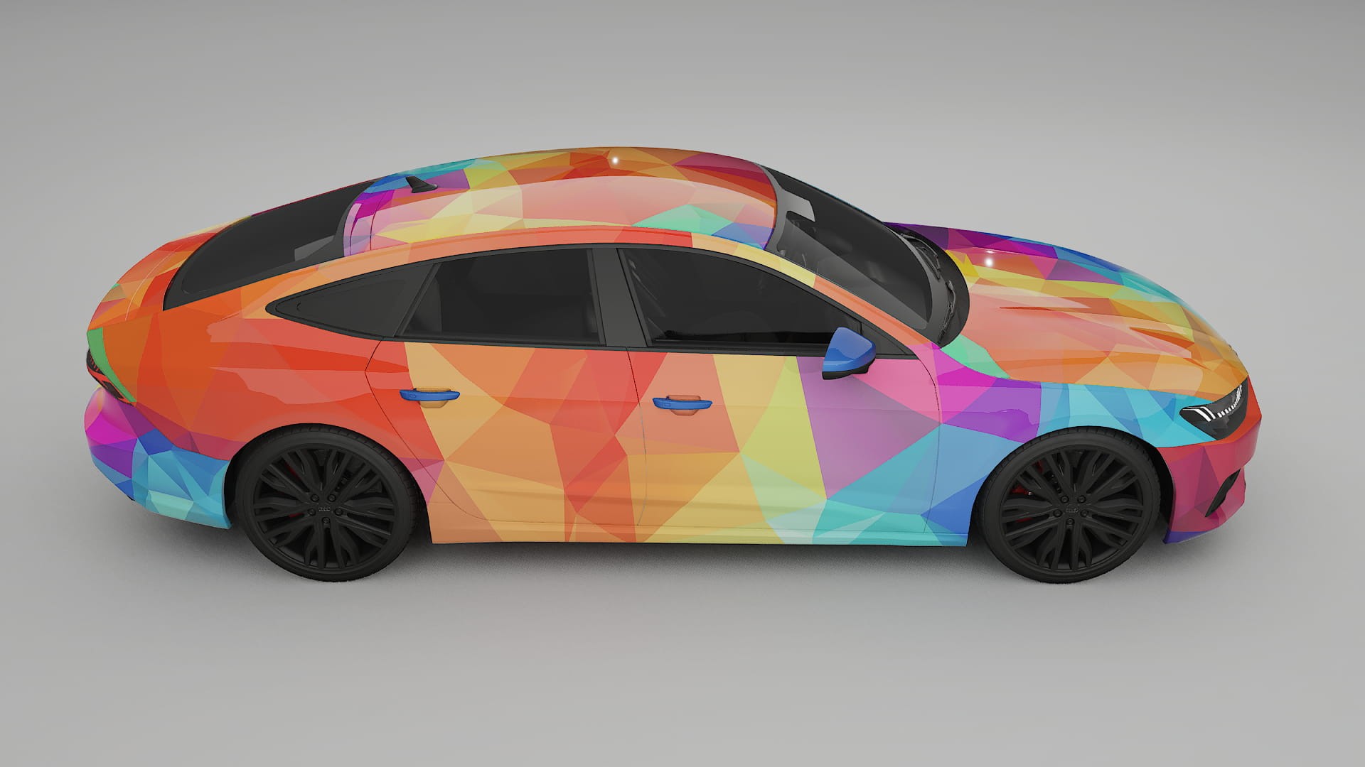 Audi A7 C8 Sportback prefacelift VECTOR VIBE – Designový Wrap PPF Fólie na auto - tisknutelný polyuretan