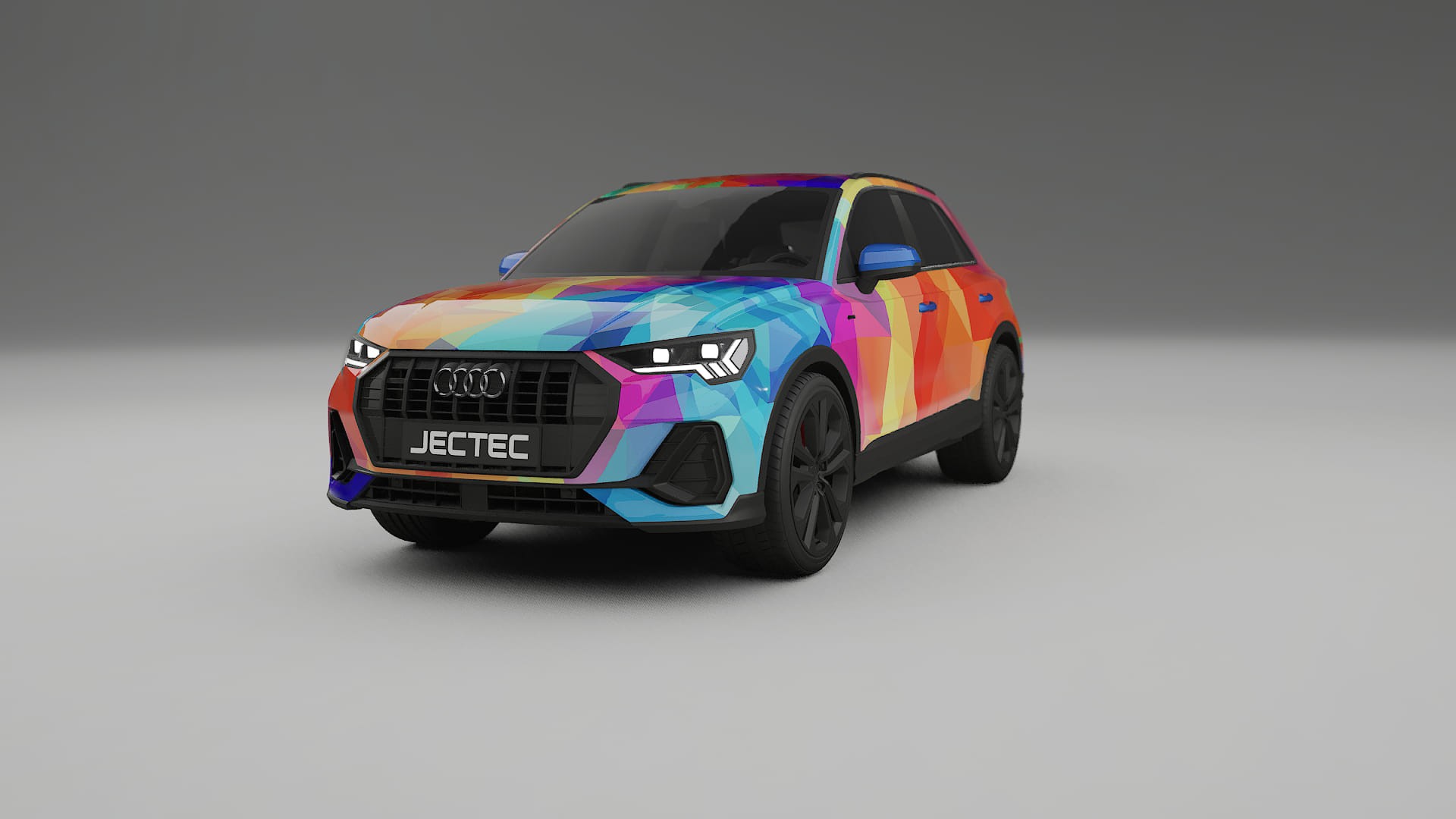 Audi Q3 S-Line F3 VECTOR VIBE – Designový Wrap PPF Fólie na auto - tisknutelný polyuretan
