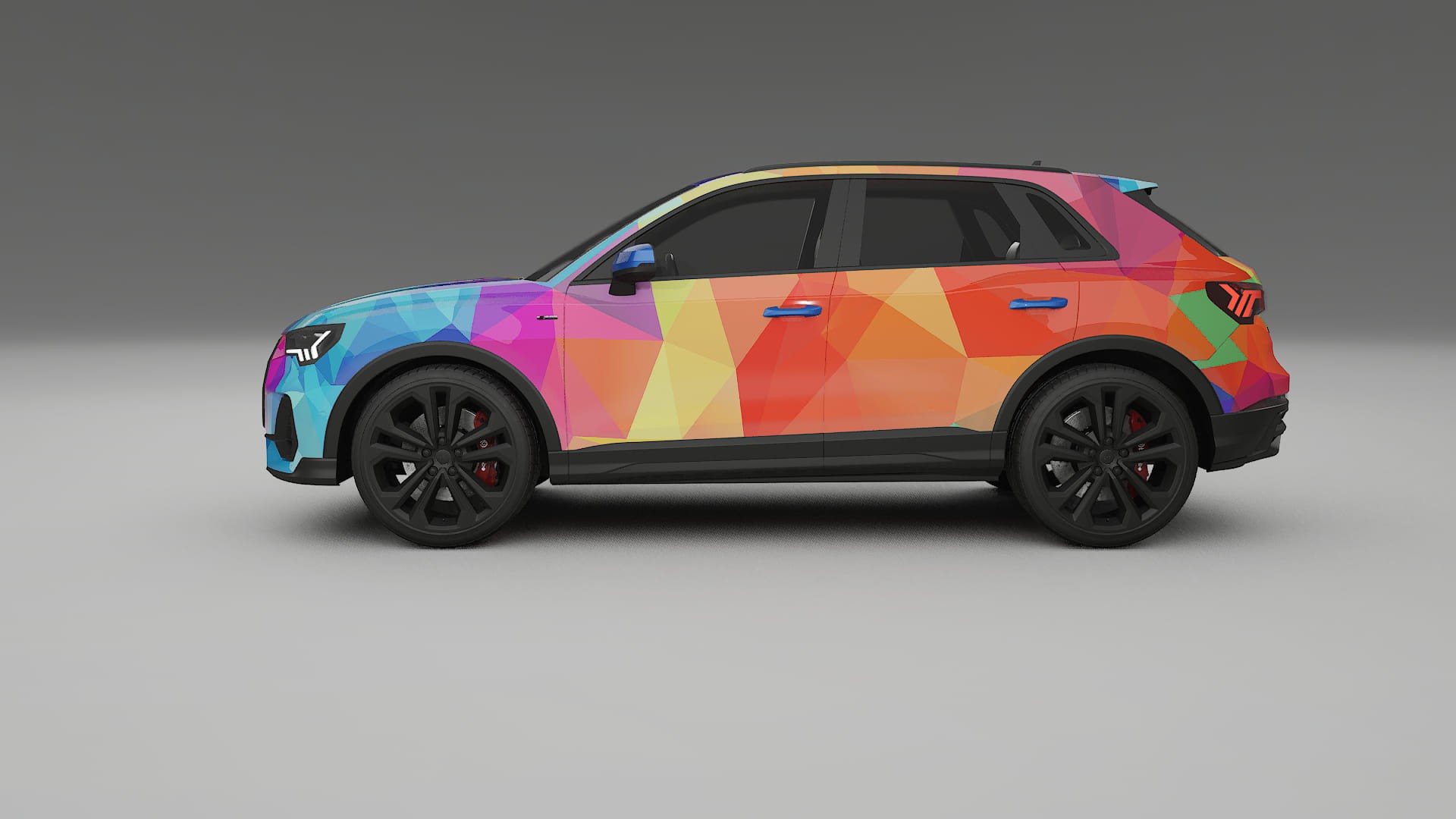 Audi Q3 S-Line F3 VECTOR VIBE – Designový Wrap PPF Fólie na auto - tisknutelný polyuretan