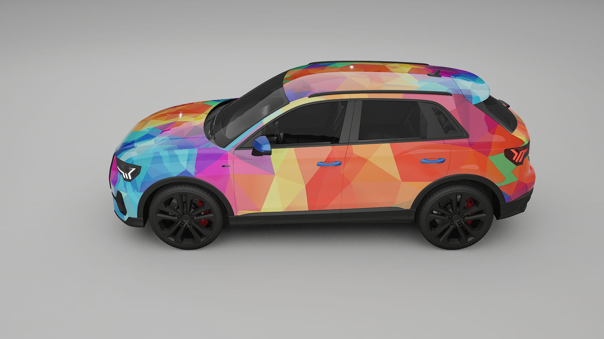Audi Q3 S-Line F3 VECTOR VIBE – Designový Wrap PPF Fólie na auto - tisknutelný polyuretan