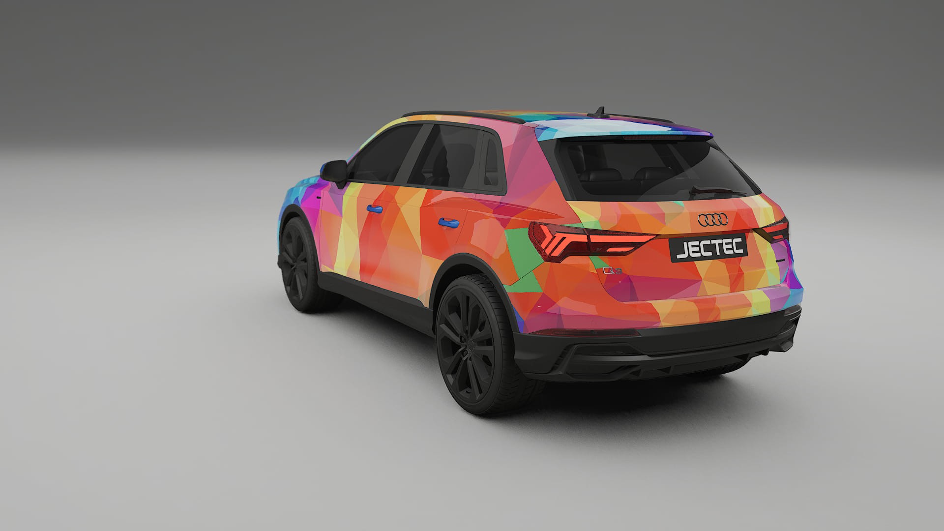Audi Q3 S-Line F3 VECTOR VIBE – Designový Wrap PPF Fólie na auto - tisknutelný polyuretan