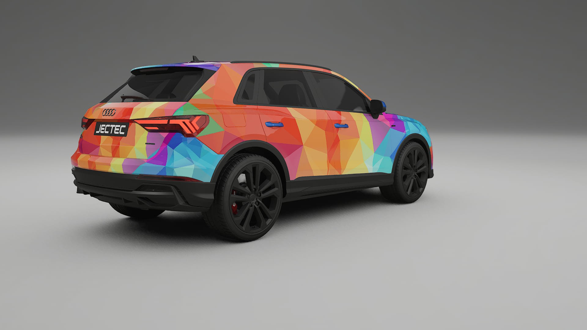 Audi Q3 S-Line F3 VECTOR VIBE – Designový Wrap PPF Fólie na auto - tisknutelný polyuretan
