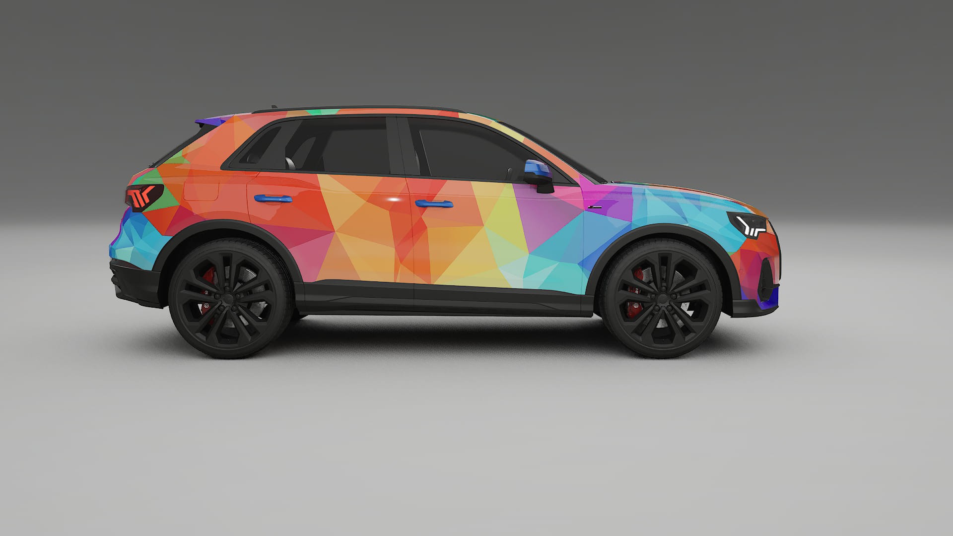 Audi Q3 S-Line F3 VECTOR VIBE – Designový Wrap PPF Fólie na auto - tisknutelný polyuretan