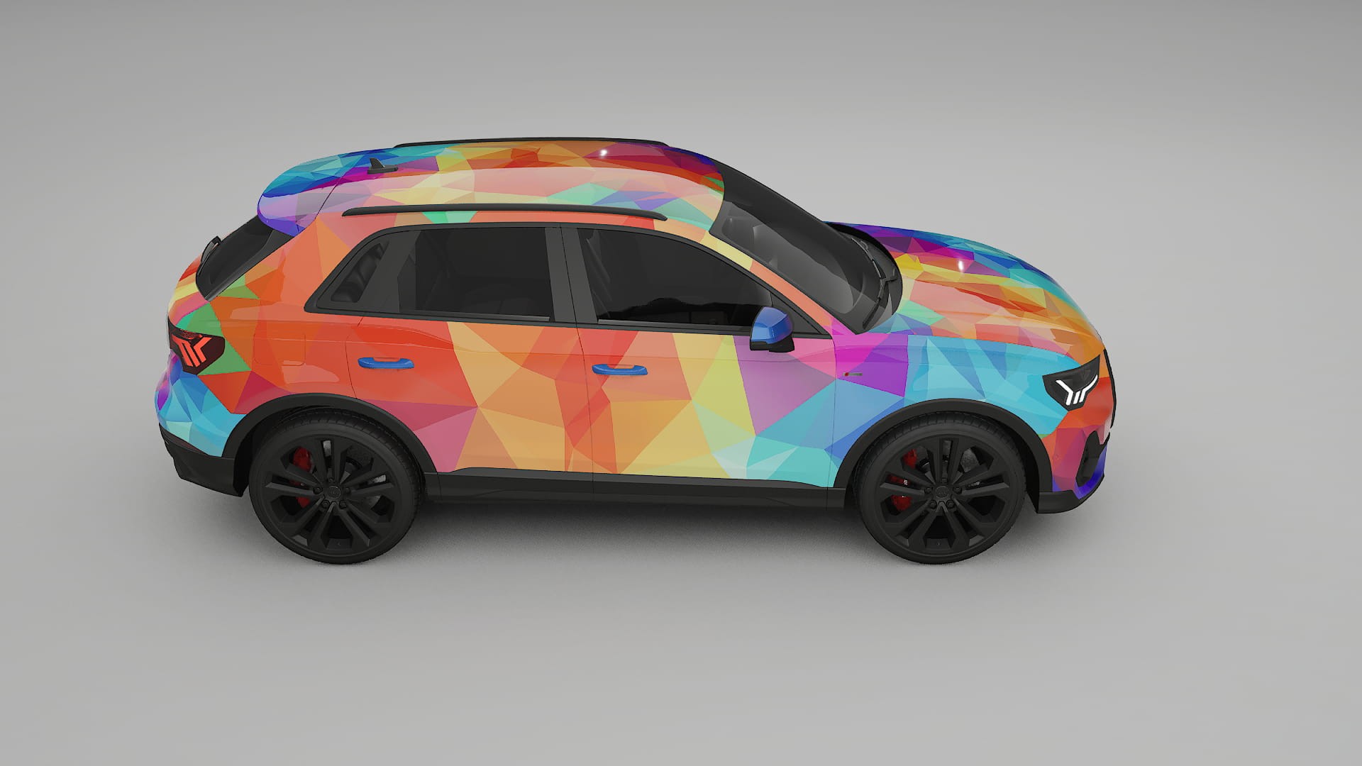 Audi Q3 S-Line F3 VECTOR VIBE – Designový Wrap PPF Fólie na auto - tisknutelný polyuretan