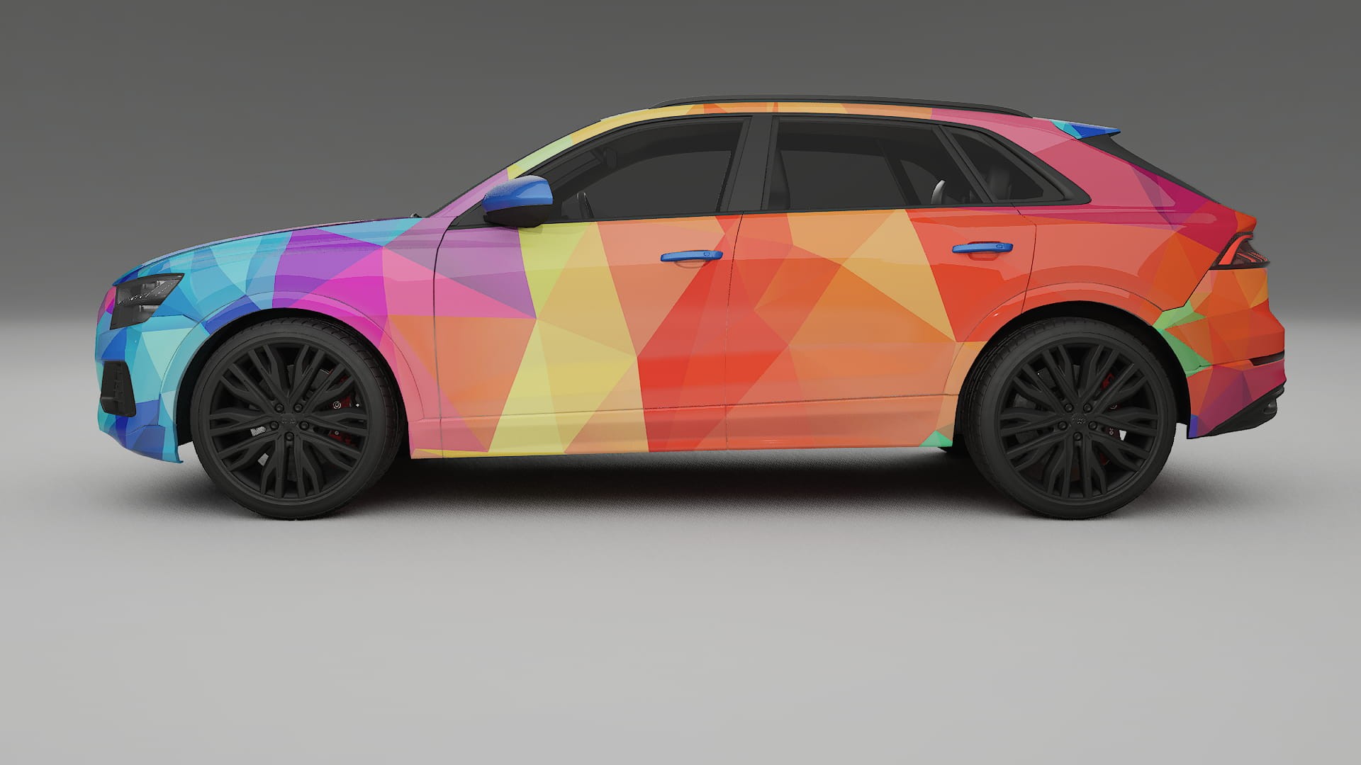 Audi Q8 F1 prefacelift VECTOR VIBE – Designový Wrap PPF Fólie na auto - tisknutelný polyuretan