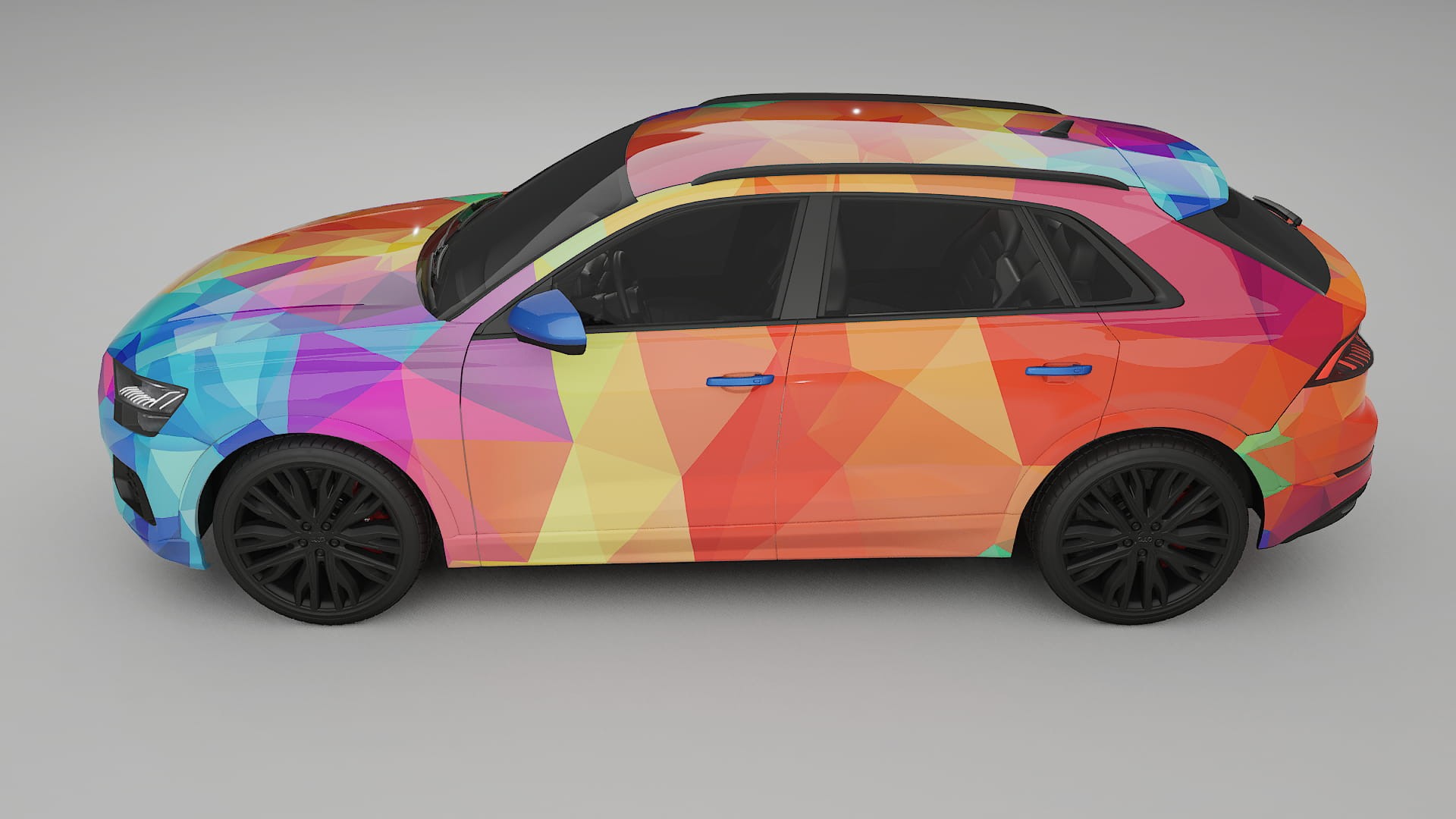 Audi Q8 F1 prefacelift VECTOR VIBE – Designový Wrap PPF Fólie na auto - tisknutelný polyuretan