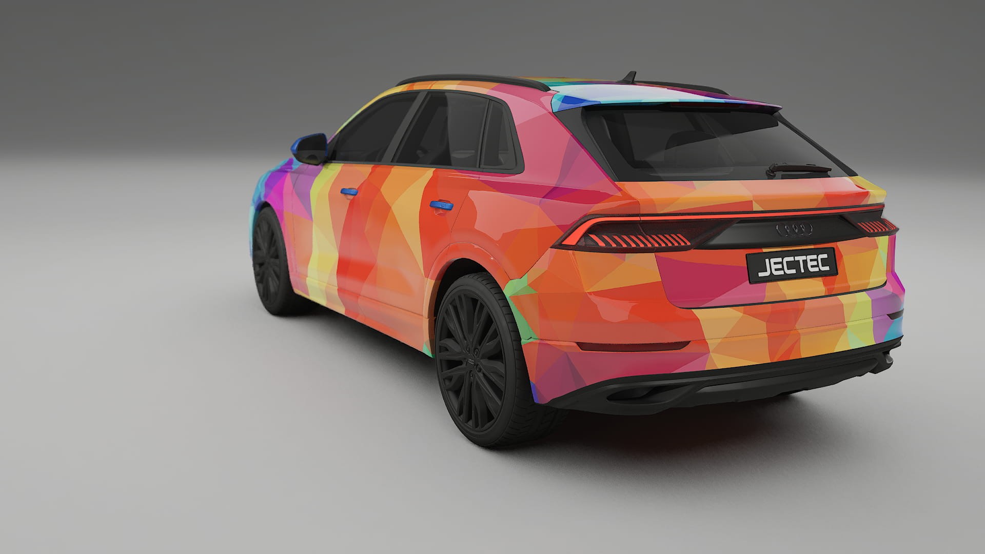 Audi Q8 F1 prefacelift VECTOR VIBE – Designový Wrap PPF Fólie na auto - tisknutelný polyuretan