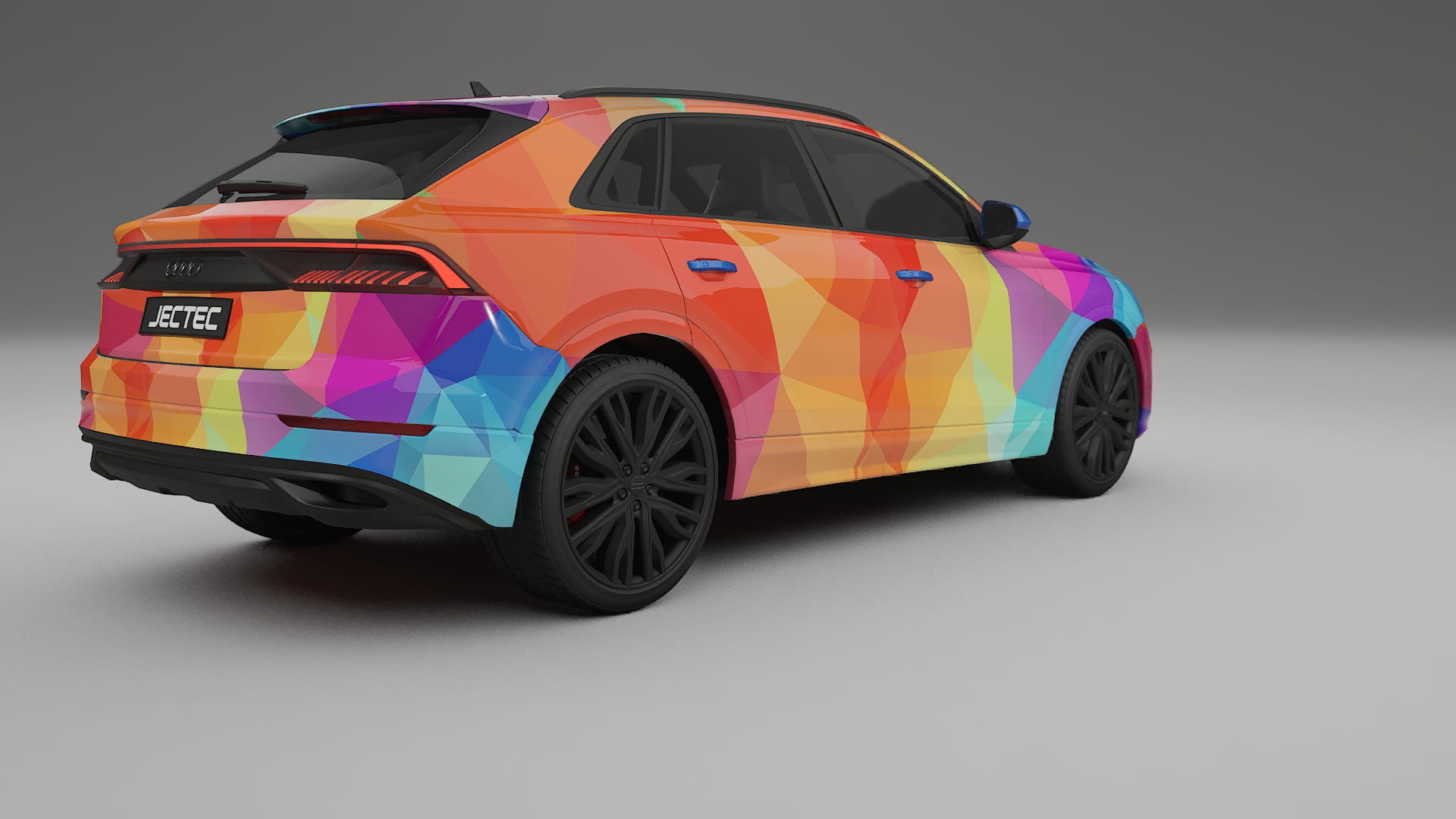 Audi Q8 F1 prefacelift VECTOR VIBE – Designový Wrap PPF Fólie na auto - tisknutelný polyuretan