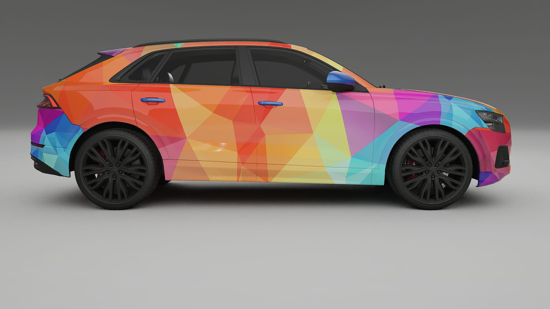 Audi Q8 F1 prefacelift VECTOR VIBE – Designový Wrap PPF Fólie na auto - tisknutelný polyuretan