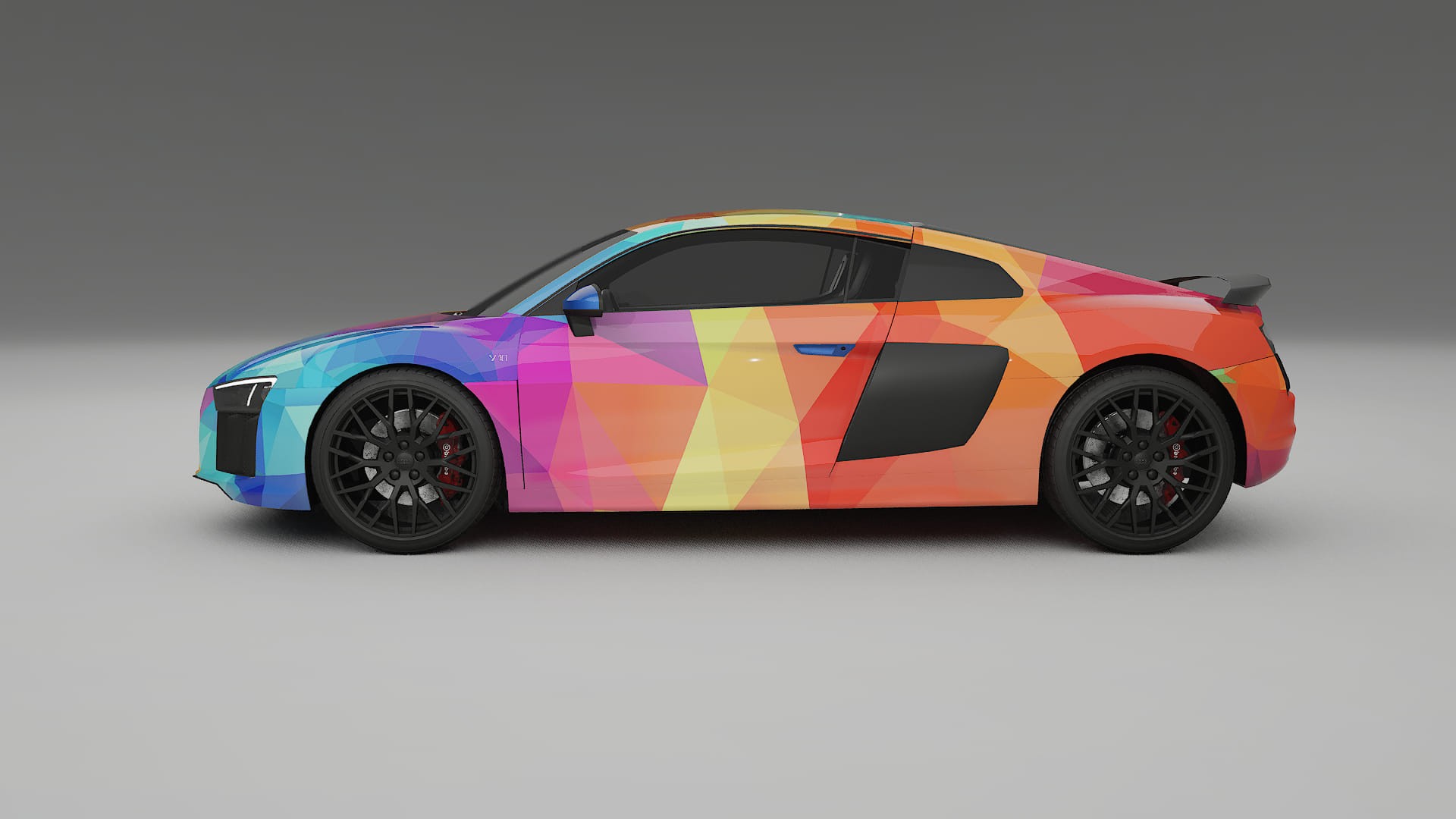 Audi R8 typ-4S prefacelift VECTOR VIBE – Designový Wrap PPF Fólie na auto - tisknutelný polyuretan