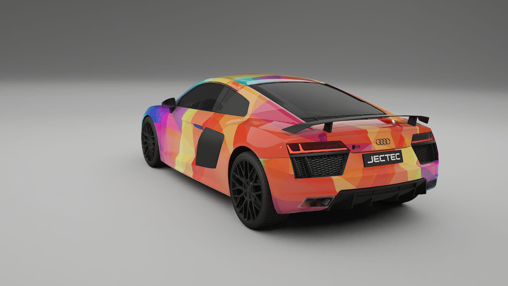 Audi R8 typ-4S prefacelift VECTOR VIBE – Designový Wrap PPF Fólie na auto - tisknutelný polyuretan
