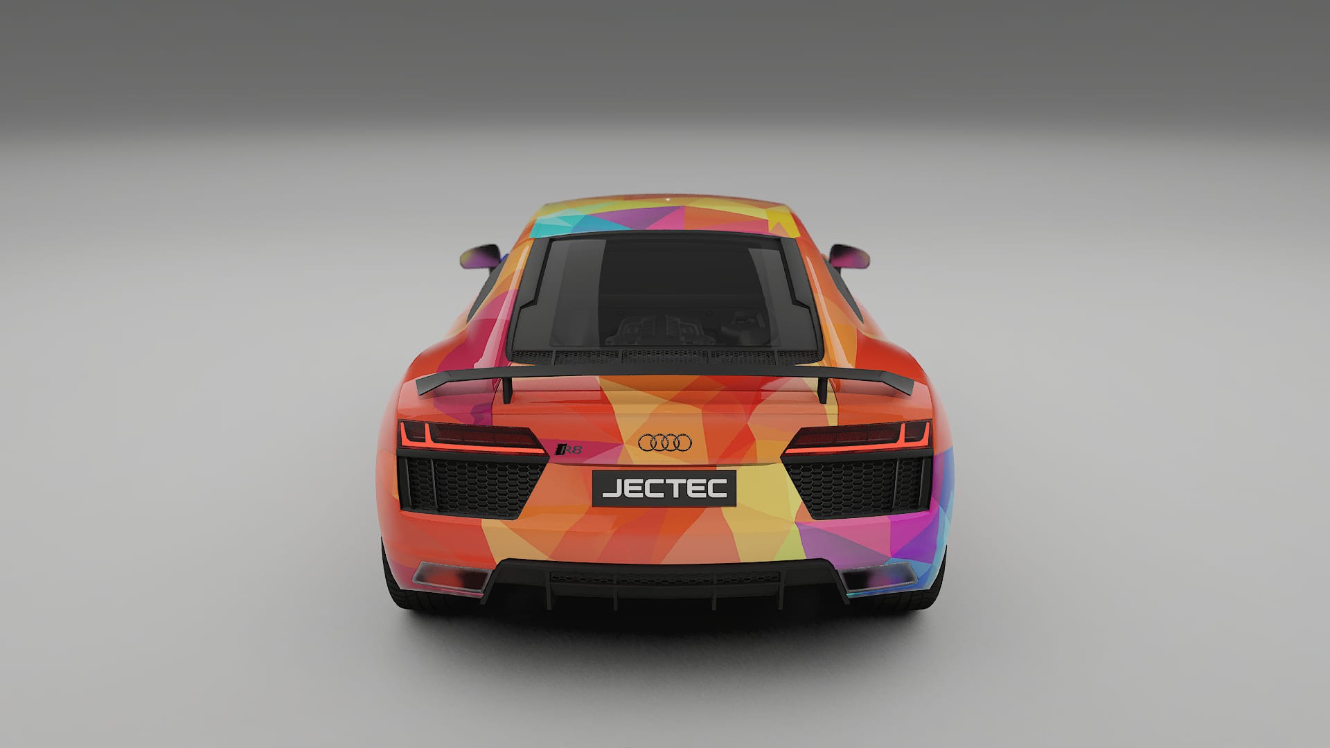 Audi R8 typ-4S prefacelift VECTOR VIBE – Designový Wrap PPF Fólie na auto - tisknutelný polyuretan