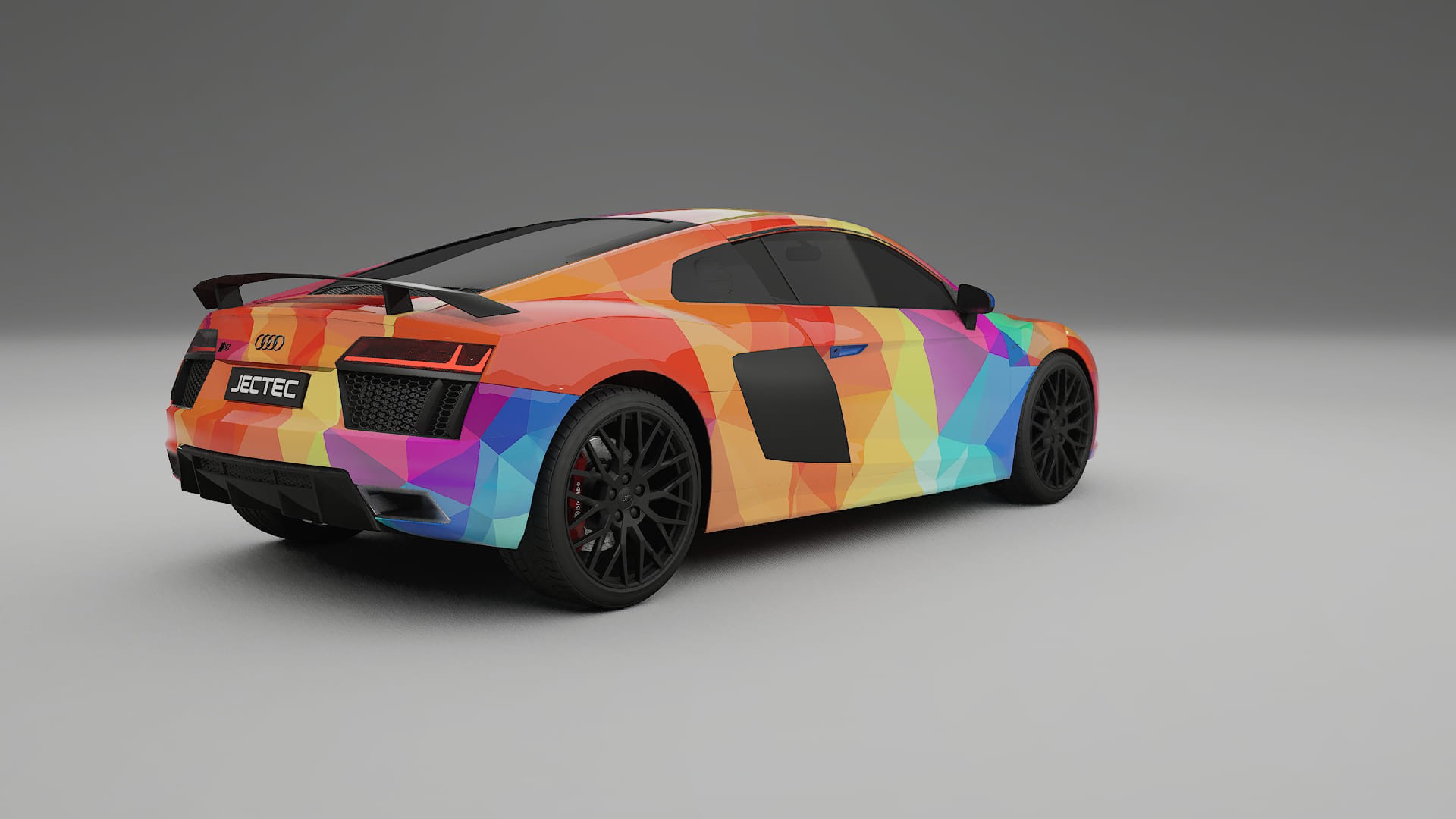 Audi R8 typ-4S prefacelift VECTOR VIBE – Designový Wrap PPF Fólie na auto - tisknutelný polyuretan