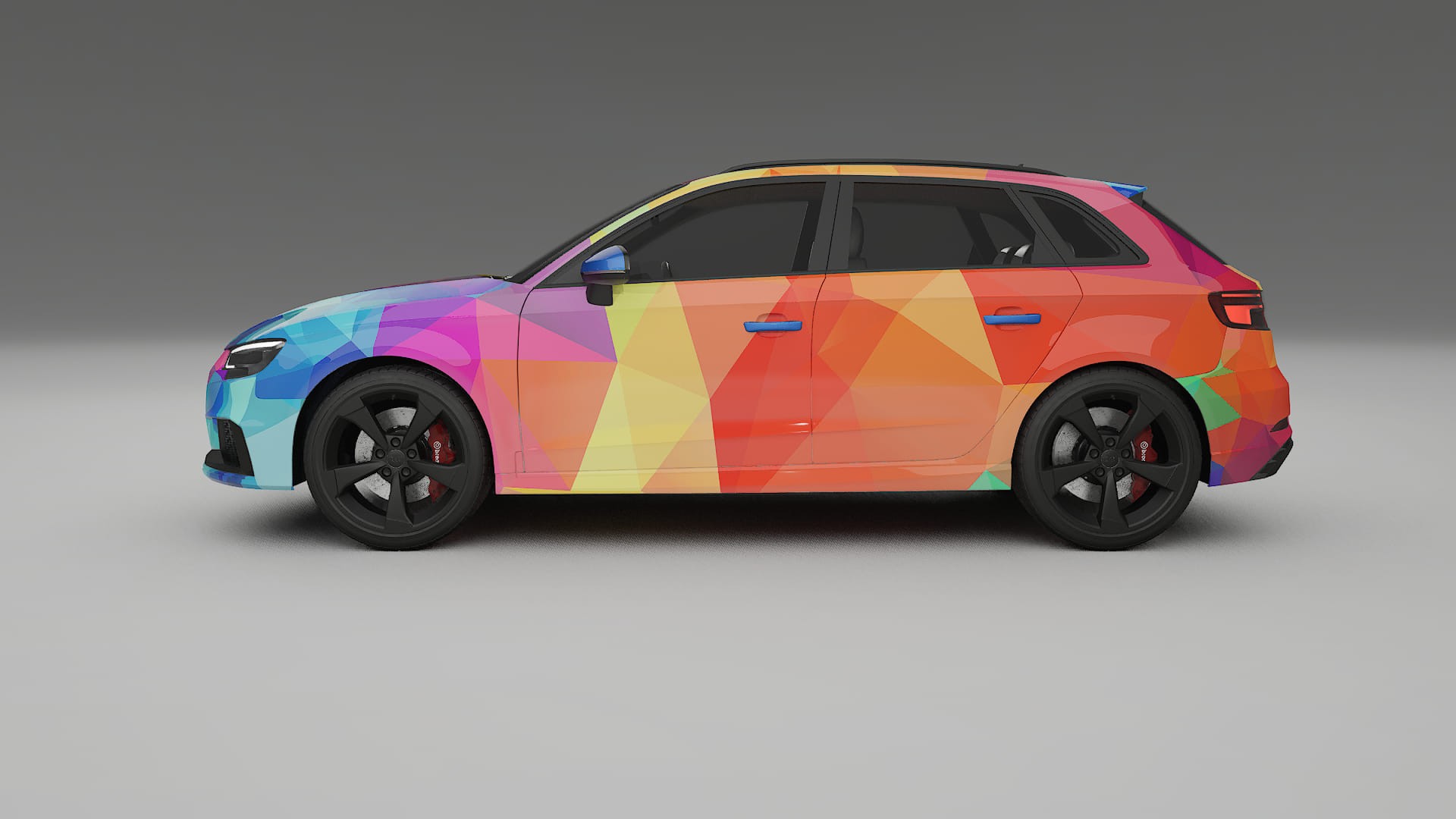 Audi RS3 Sportback 8V facelift VECTOR VIBE – Designový Wrap PPF Fólie na auto - tisknutelný polyuretan