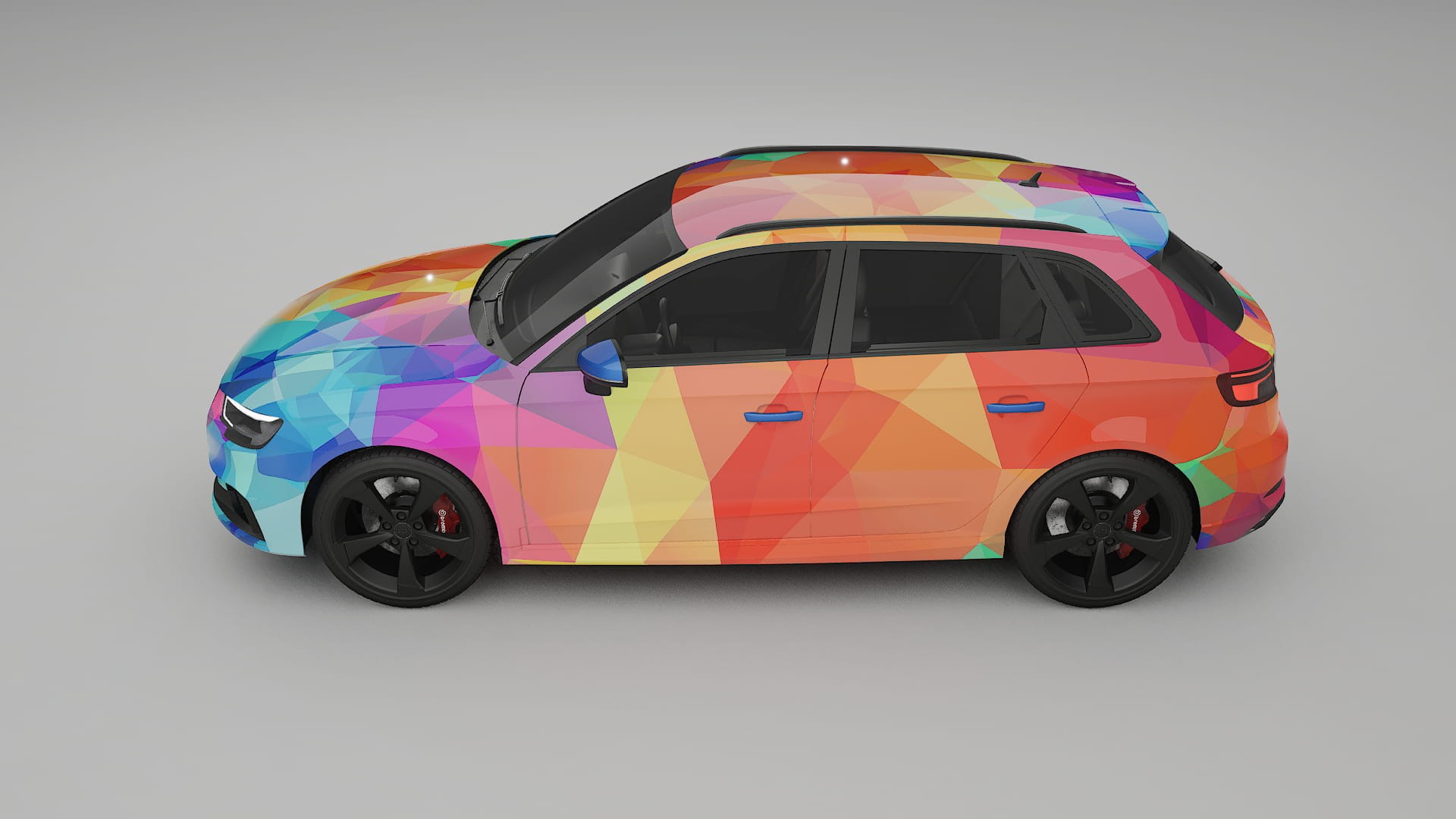 Audi RS3 Sportback 8V facelift VECTOR VIBE – Designový Wrap PPF Fólie na auto - tisknutelný polyuretan