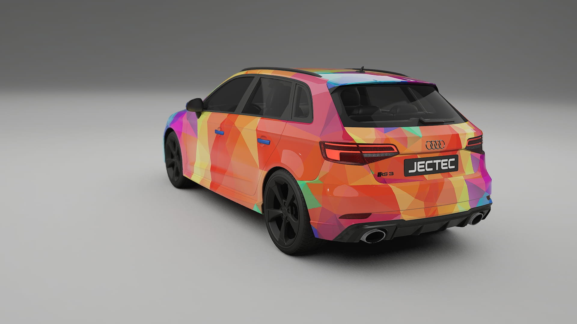 Audi RS3 Sportback 8V facelift VECTOR VIBE – Designový Wrap PPF Fólie na auto - tisknutelný polyuretan