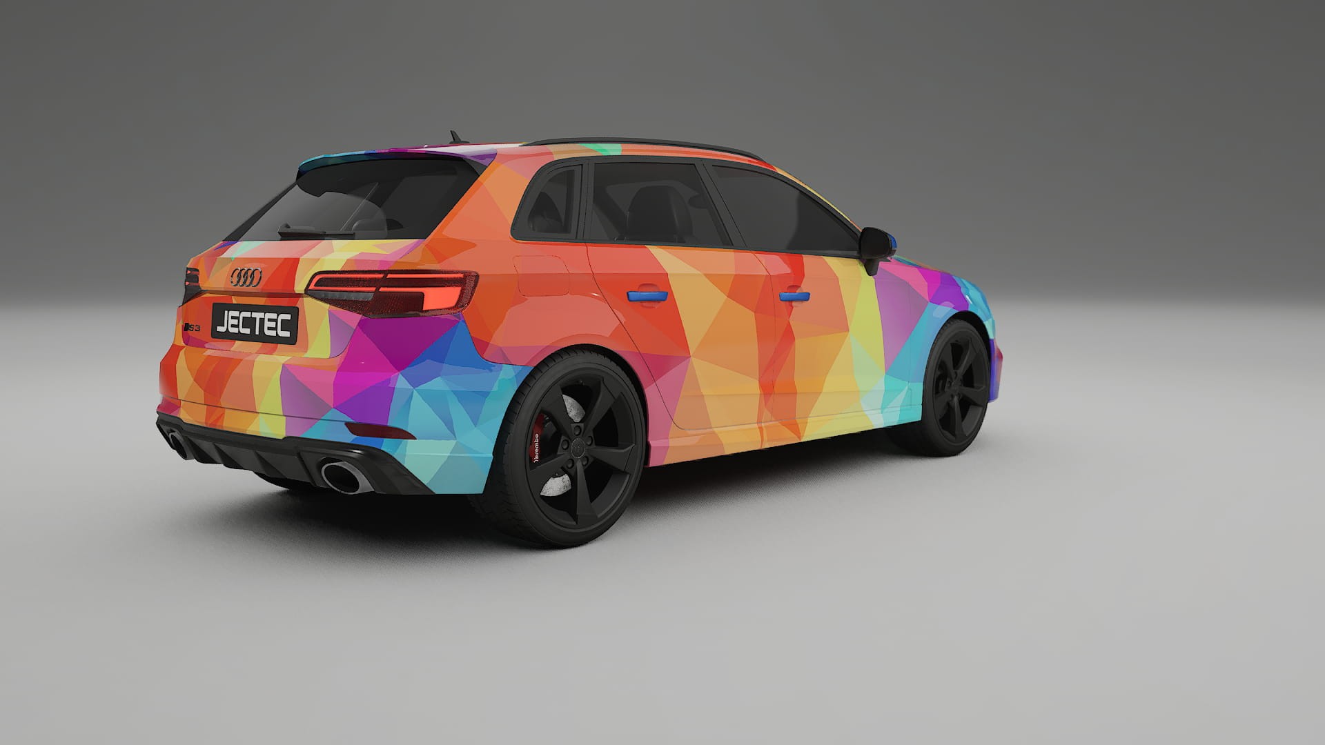 Audi RS3 Sportback 8V facelift VECTOR VIBE – Designový Wrap PPF Fólie na auto - tisknutelný polyuretan