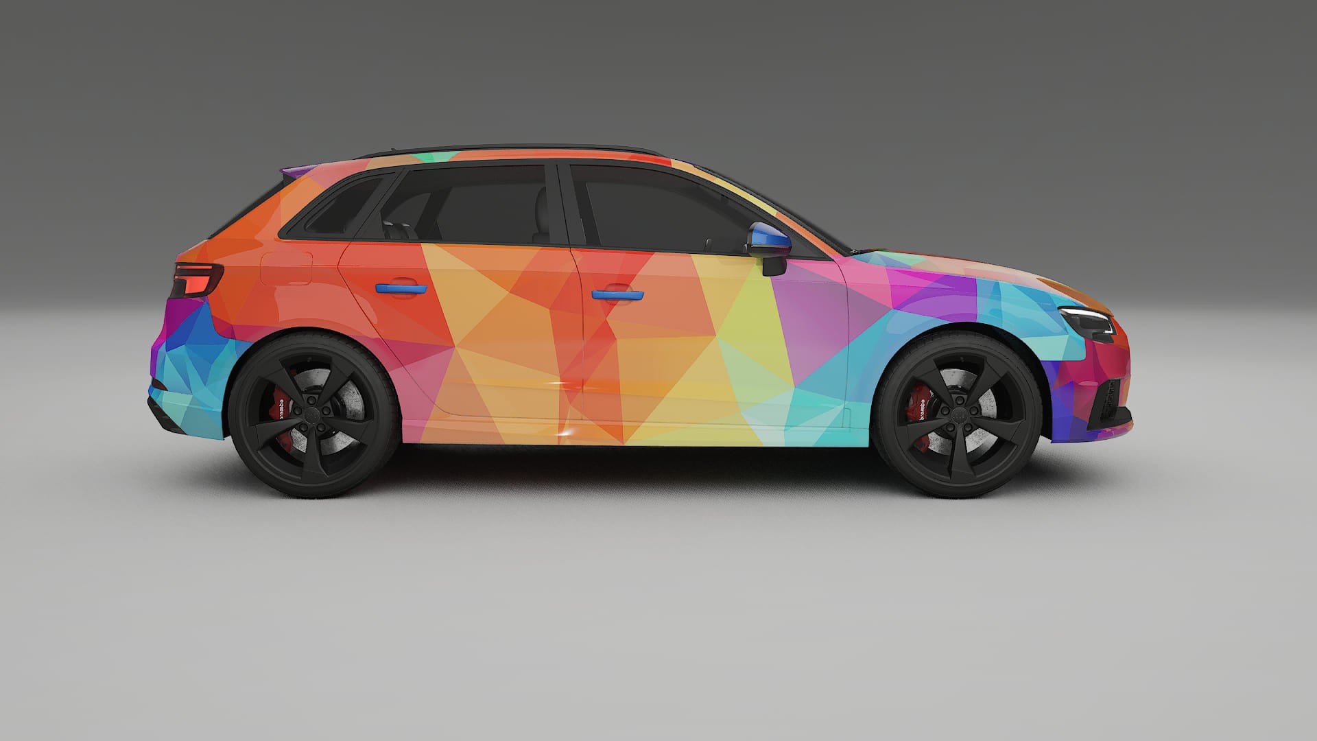 Audi RS3 Sportback 8V facelift VECTOR VIBE – Designový Wrap PPF Fólie na auto - tisknutelný polyuretan