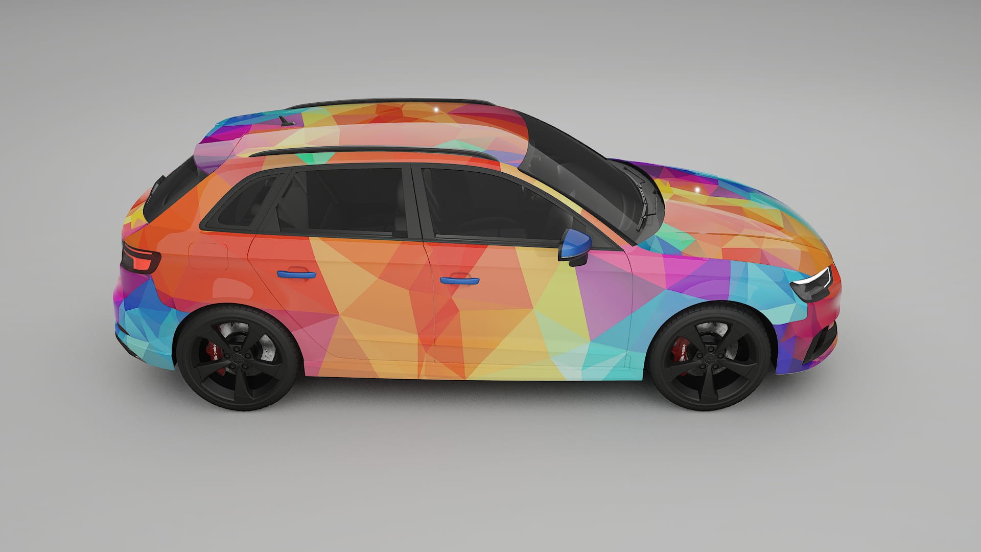 Audi RS3 Sportback 8V facelift VECTOR VIBE – Designový Wrap PPF Fólie na auto - tisknutelný polyuretan