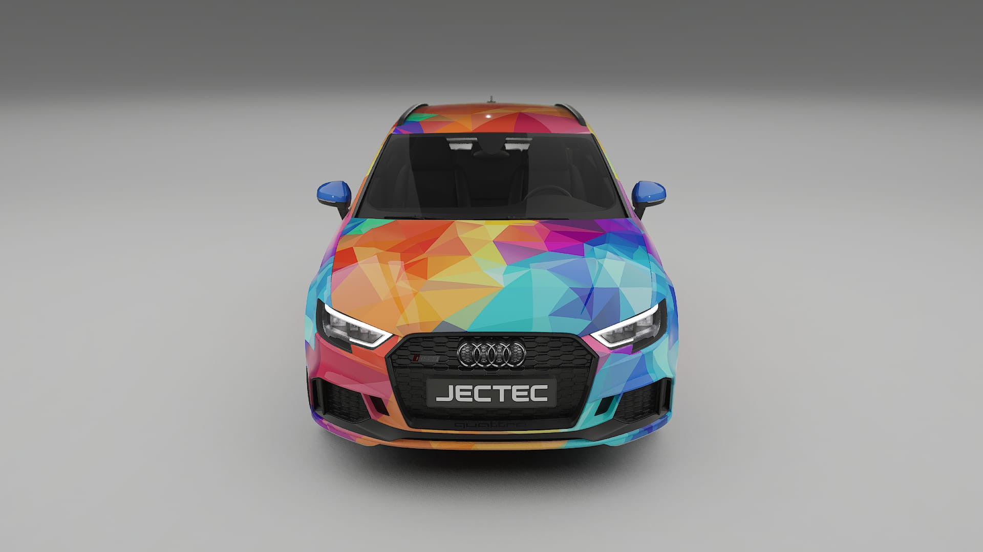 Audi RS3 Sportback 8V facelift VECTOR VIBE – Designový Wrap PPF Fólie na auto - tisknutelný polyuretan