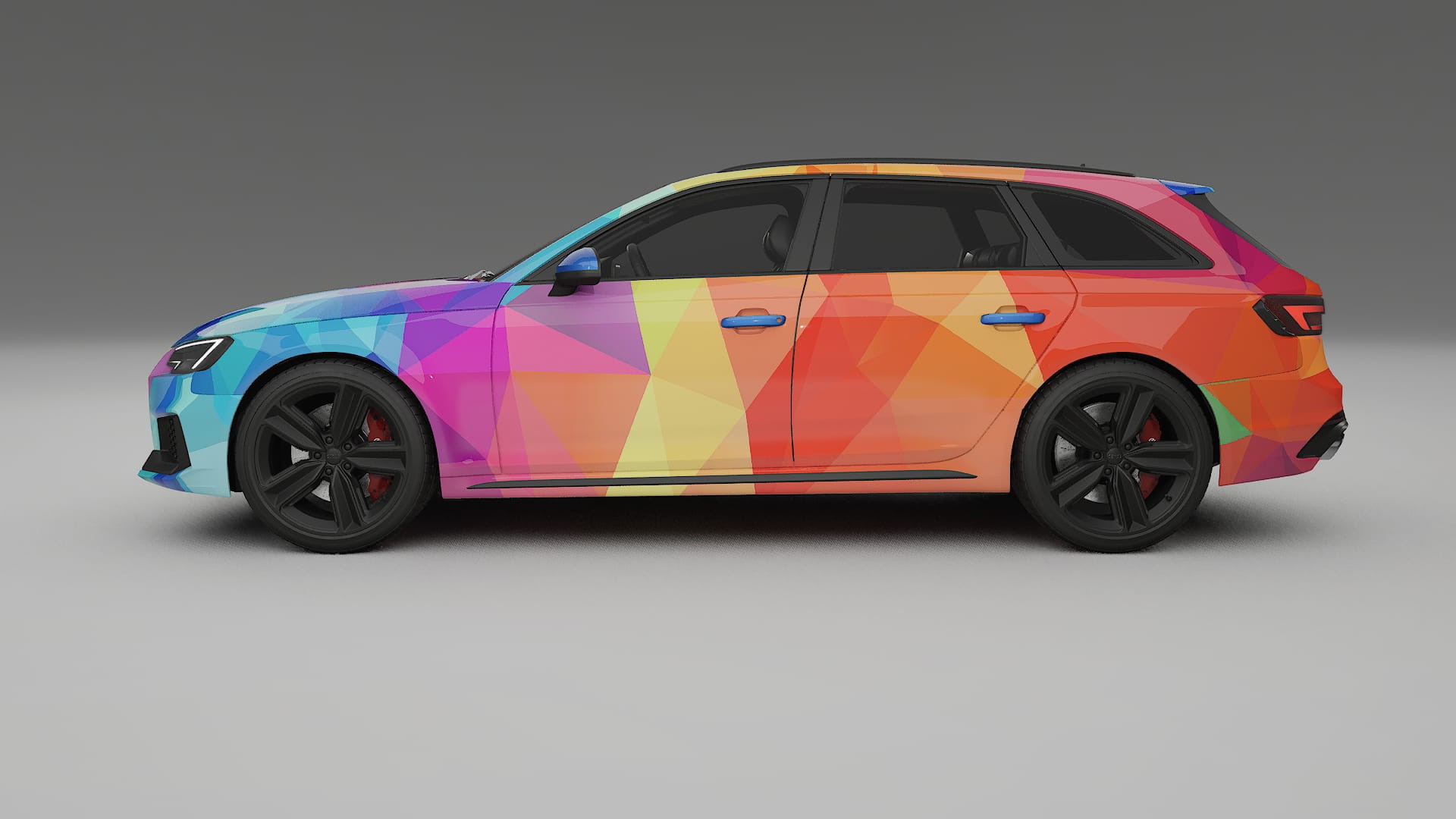 Audi RS4 Avant B9 prefacelift VECTOR VIBE – Designový Wrap PPF Fólie na auto - tisknutelný polyuretan
