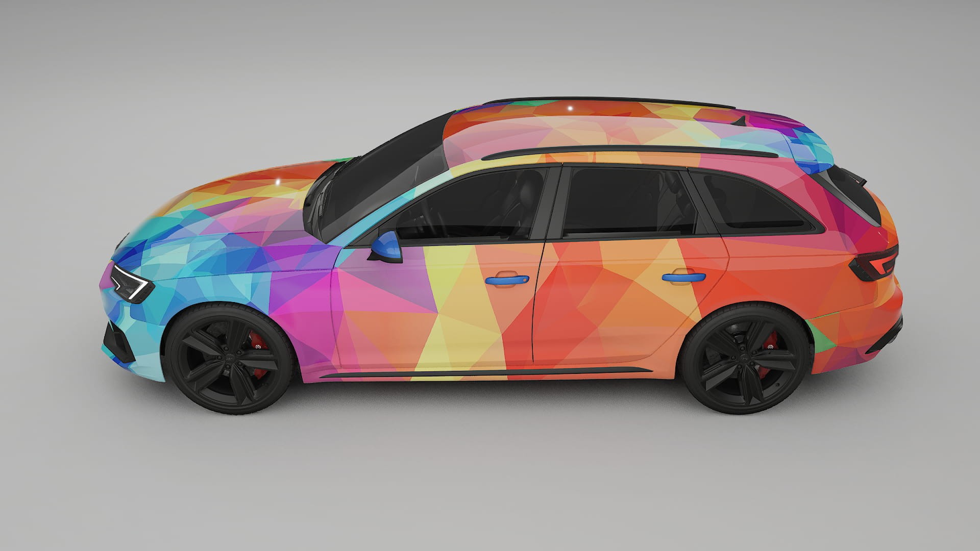 Audi RS4 Avant B9 prefacelift VECTOR VIBE – Designový Wrap PPF Fólie na auto - tisknutelný polyuretan