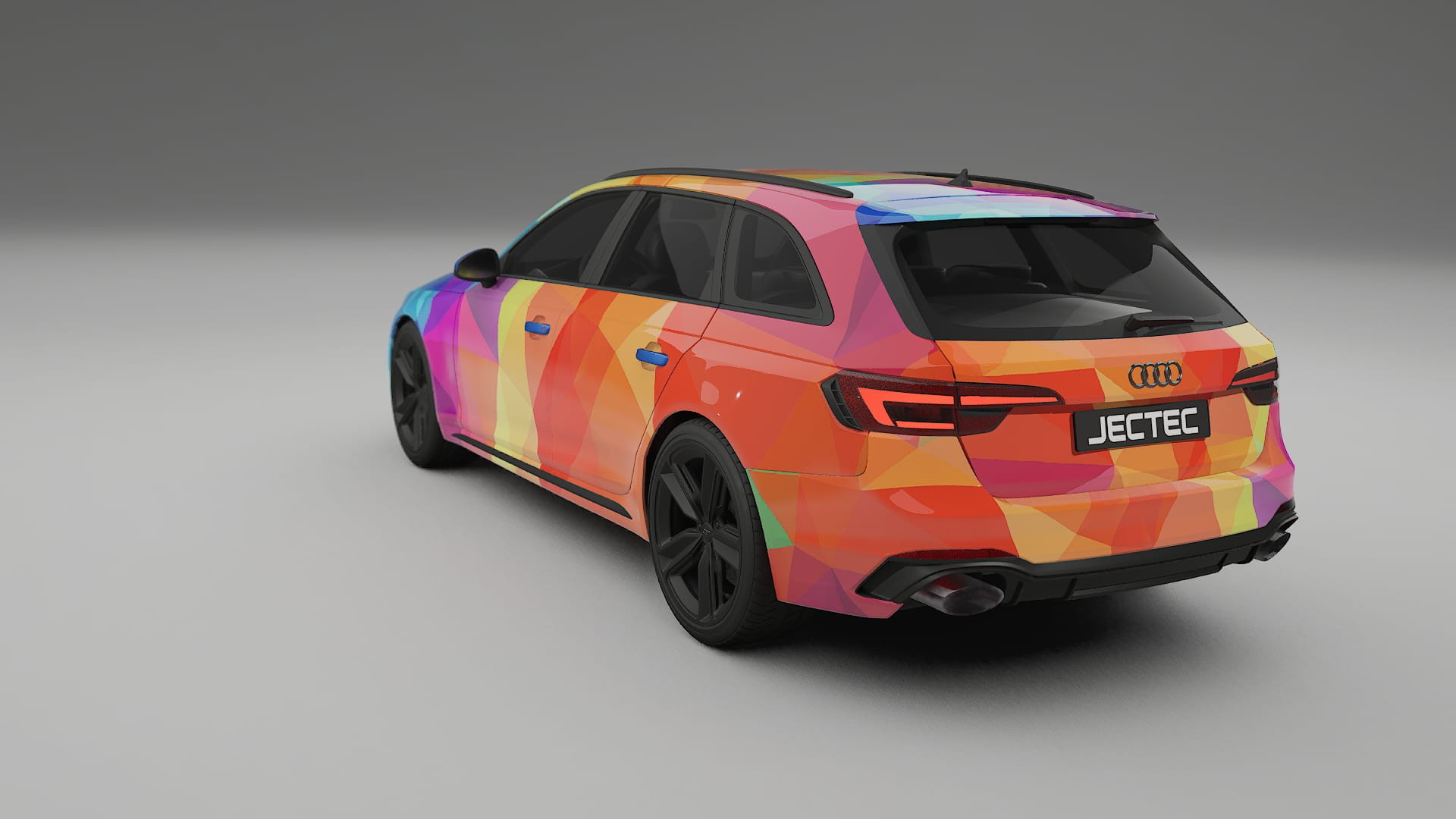 Audi RS4 Avant B9 prefacelift VECTOR VIBE – Designový Wrap PPF Fólie na auto - tisknutelný polyuretan