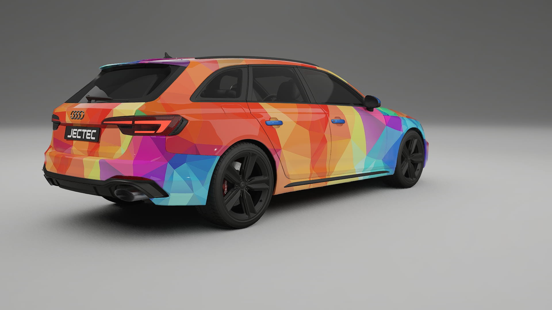 Audi RS4 Avant B9 prefacelift VECTOR VIBE – Designový Wrap PPF Fólie na auto - tisknutelný polyuretan