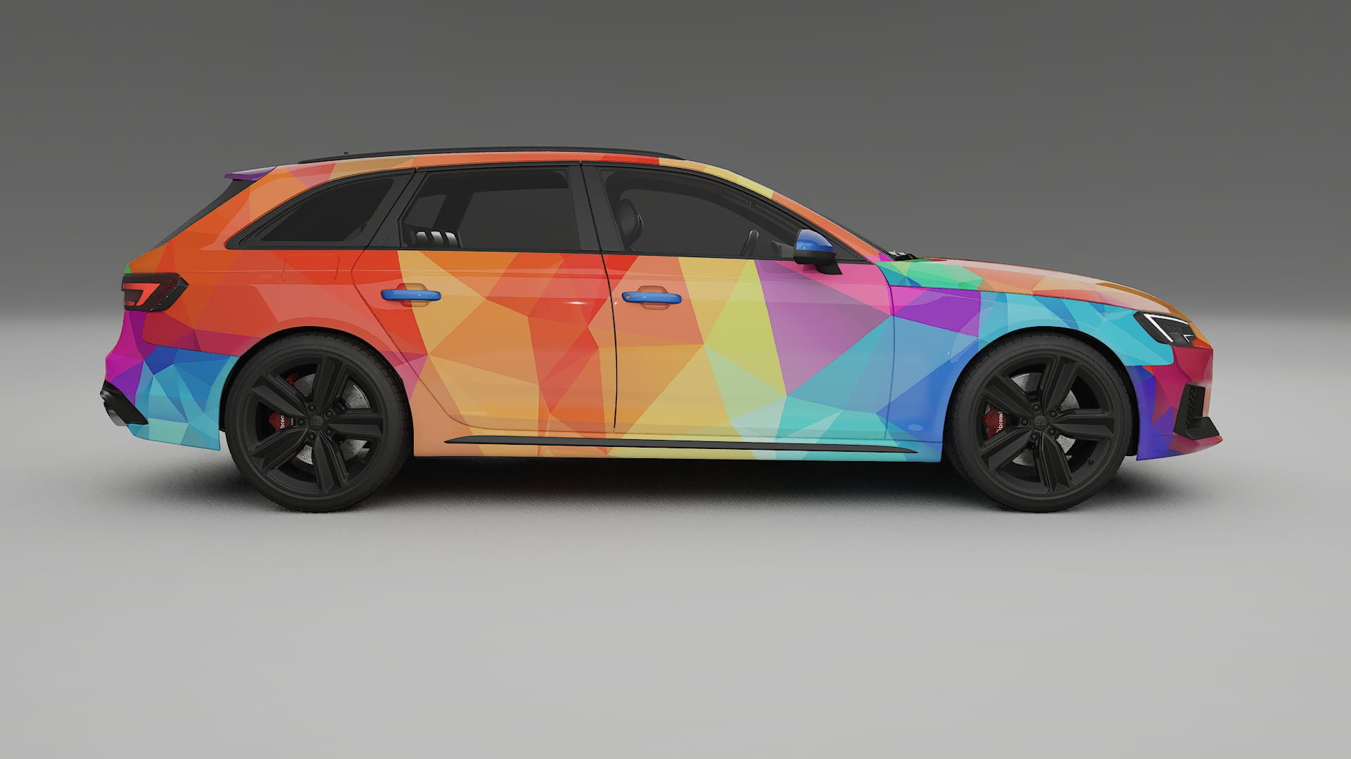 Audi RS4 Avant B9 prefacelift VECTOR VIBE – Designový Wrap PPF Fólie na auto - tisknutelný polyuretan