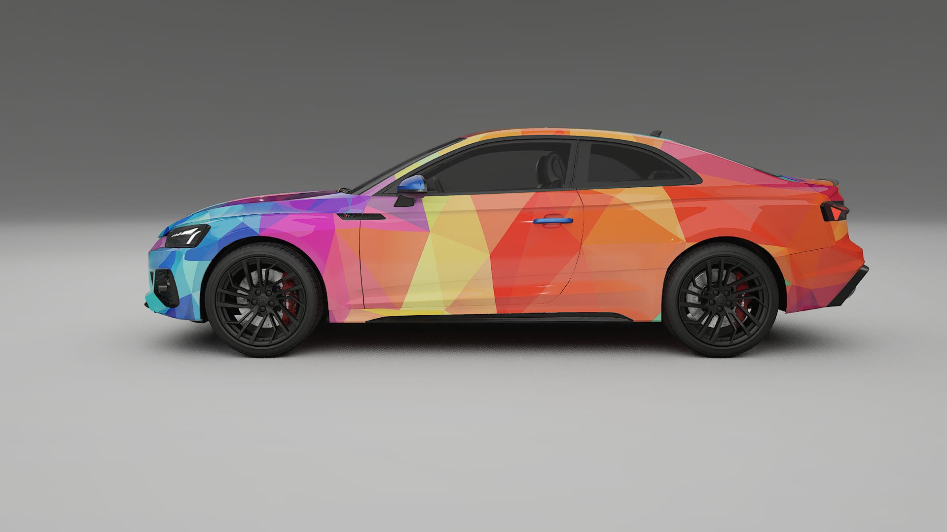 Audi RS5 Coupe B9 facelift VECTOR VIBE – Designový Wrap PPF Fólie na auto - tisknutelný polyuretan
