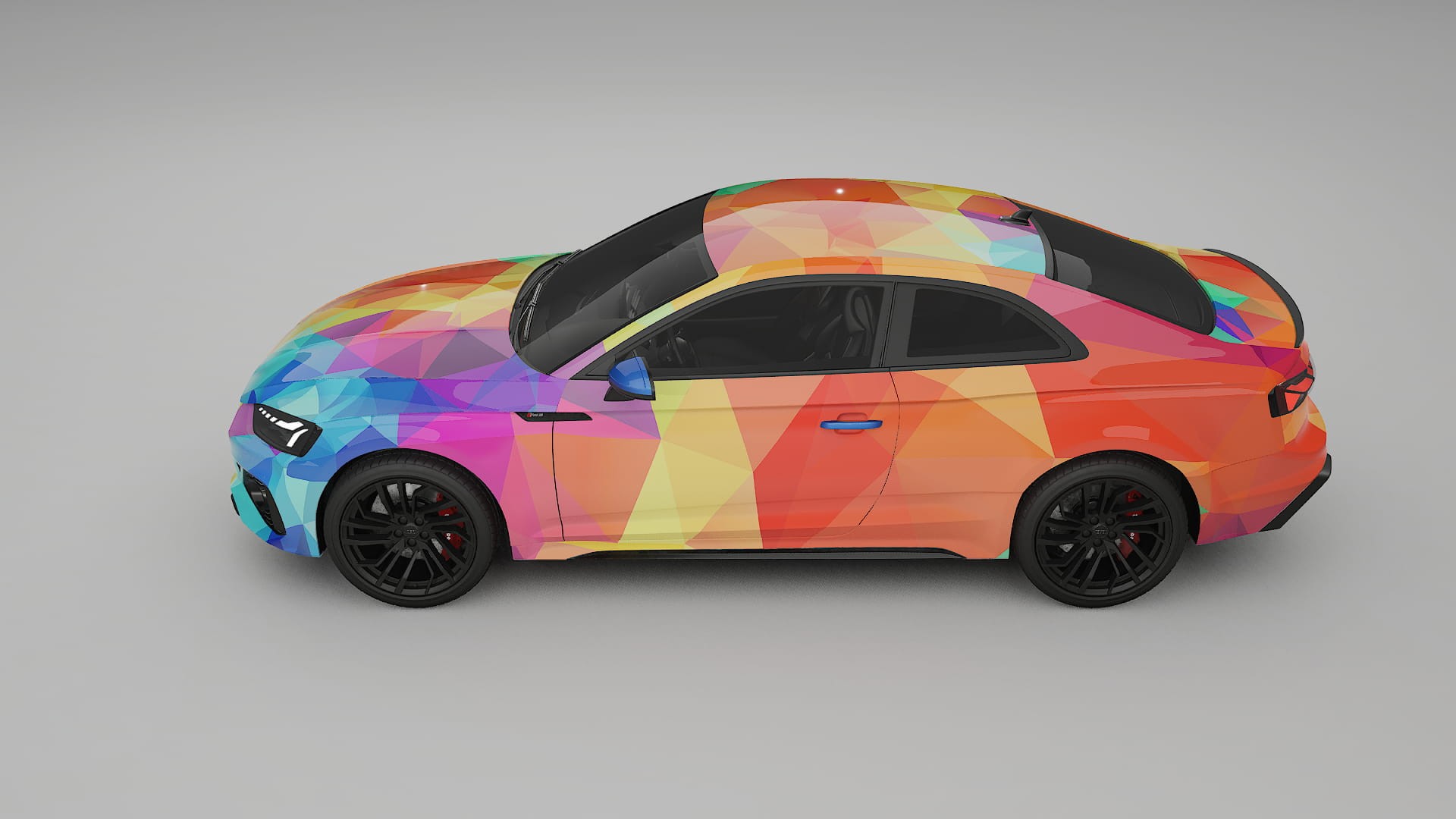 Audi RS5 Coupe B9 facelift VECTOR VIBE – Designový Wrap PPF Fólie na auto - tisknutelný polyuretan