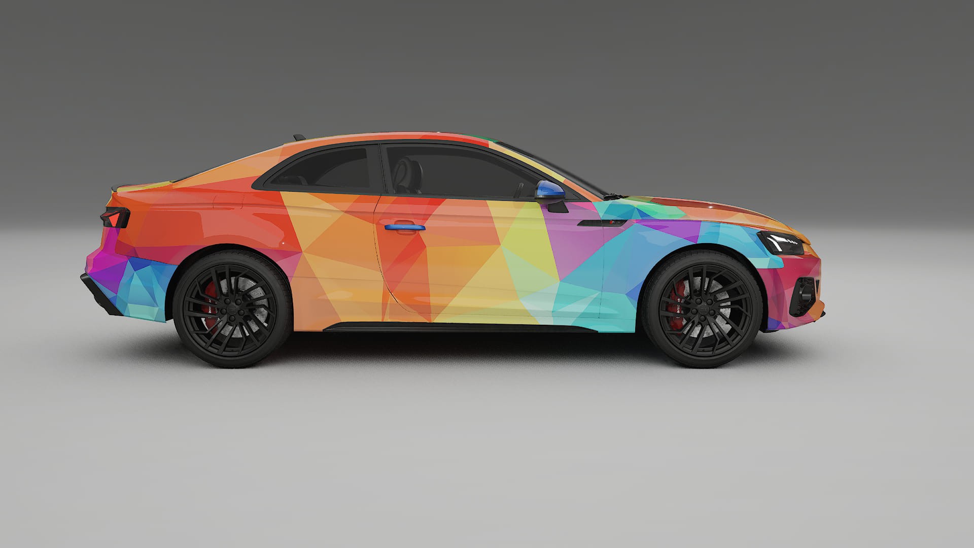 Audi RS5 Coupe B9 facelift VECTOR VIBE – Designový Wrap PPF Fólie na auto - tisknutelný polyuretan