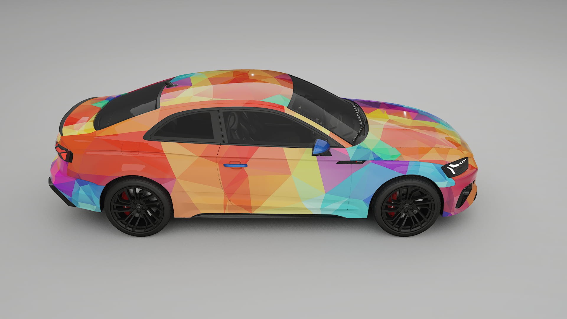 Audi RS5 Coupe B9 facelift VECTOR VIBE – Designový Wrap PPF Fólie na auto - tisknutelný polyuretan