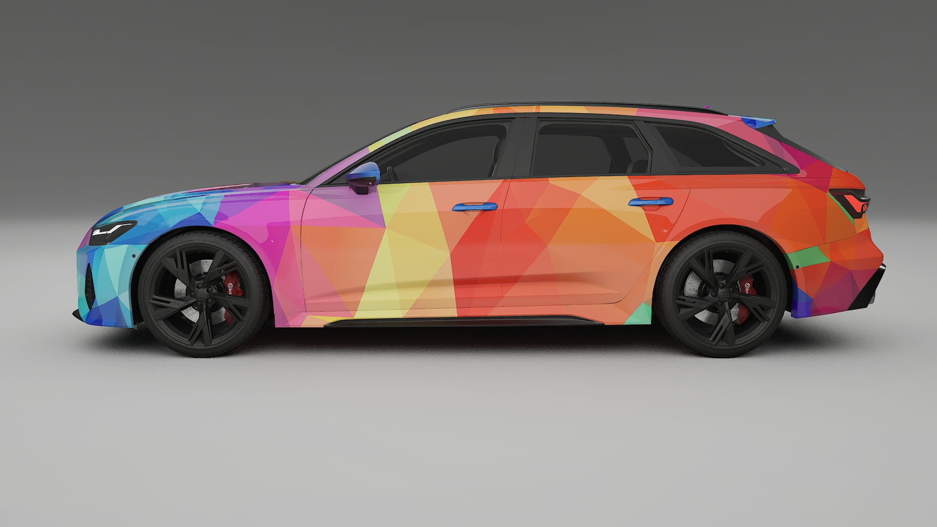 Audi RS6 Avant C8 facelift VECTOR VIBE – Designový Wrap PPF Fólie na auto - tisknutelný polyuretan