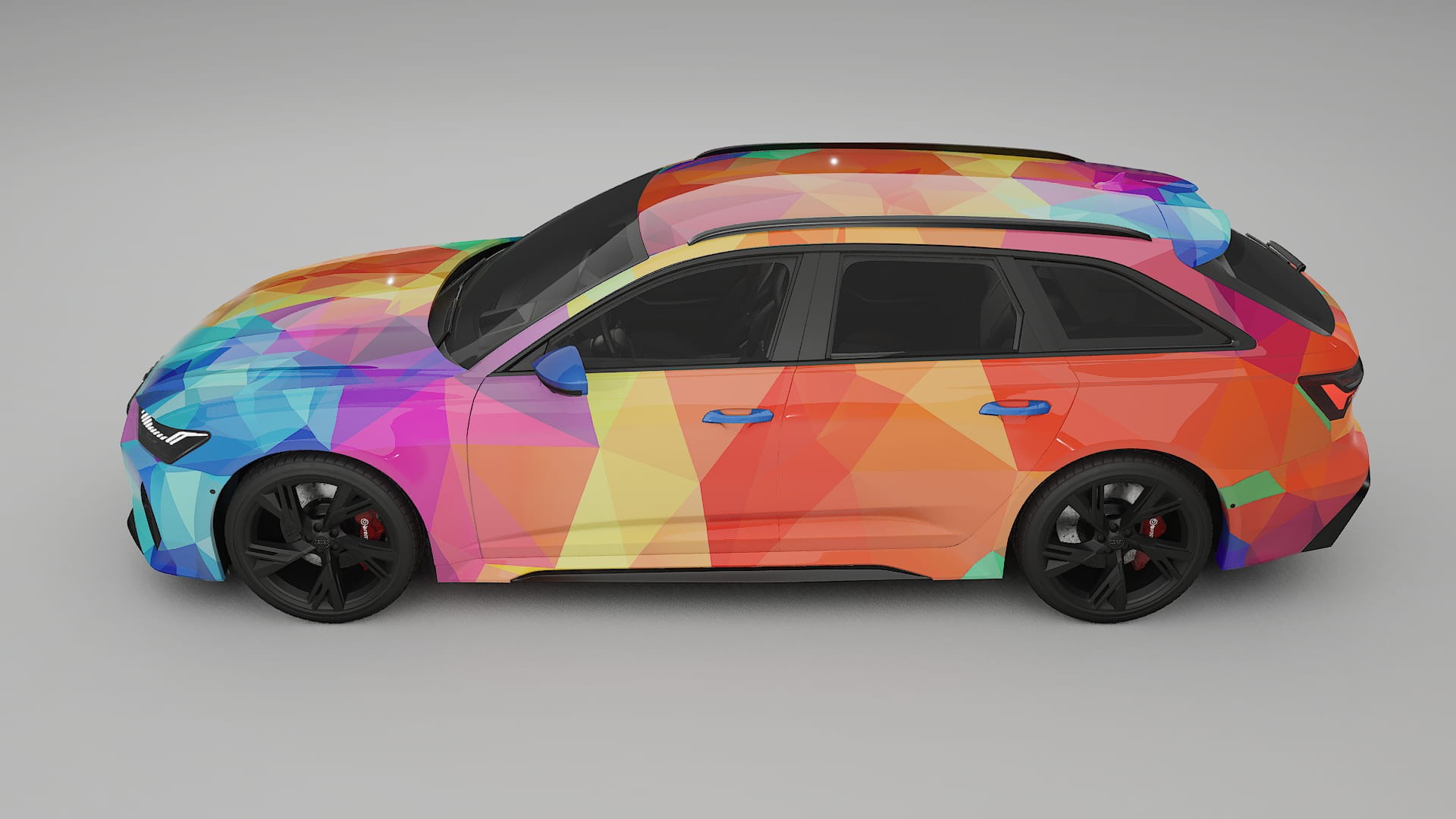 Audi RS6 Avant C8 facelift VECTOR VIBE – Designový Wrap PPF Fólie na auto - tisknutelný polyuretan