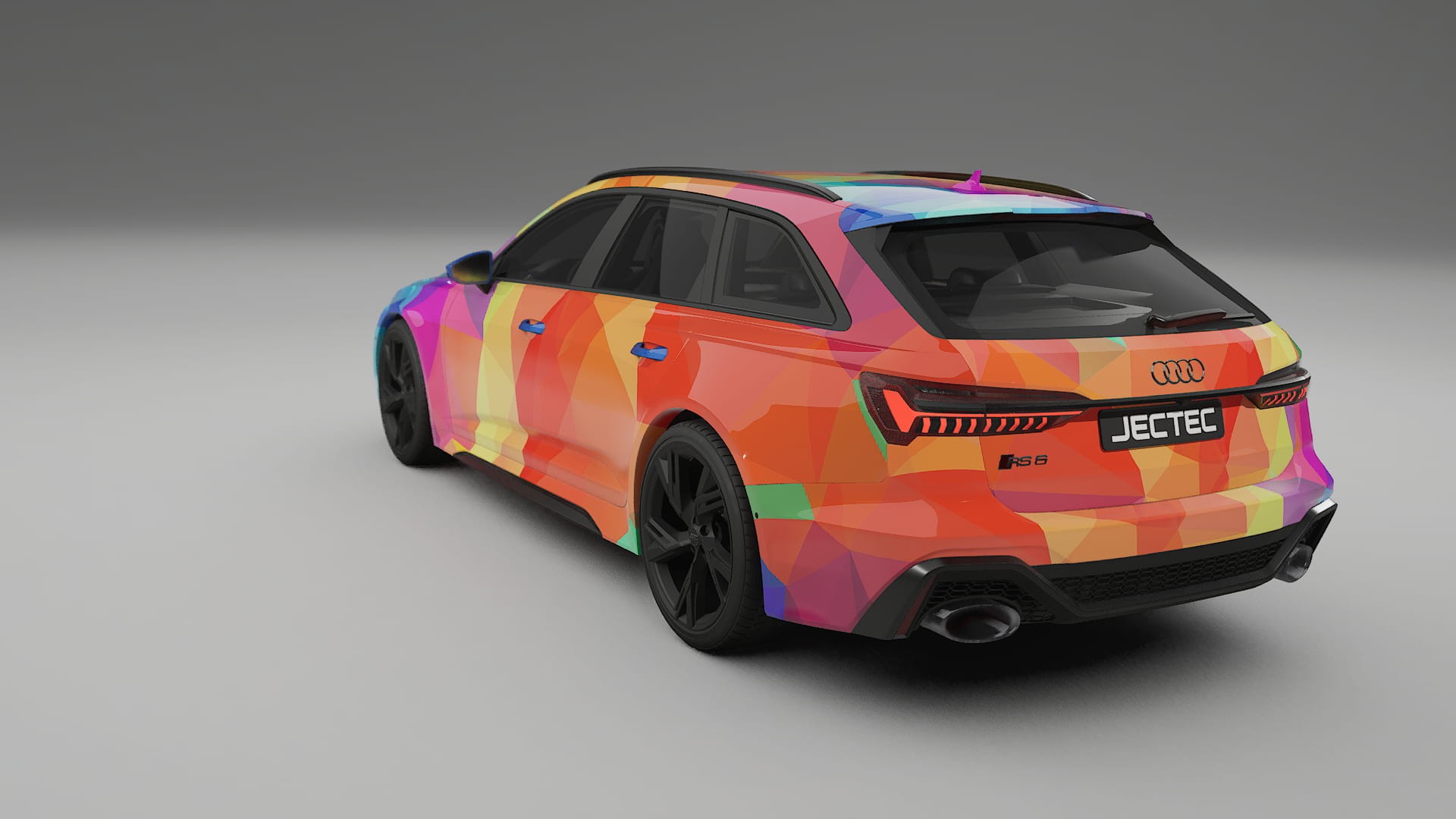 Audi RS6 Avant C8 facelift VECTOR VIBE – Designový Wrap PPF Fólie na auto - tisknutelný polyuretan