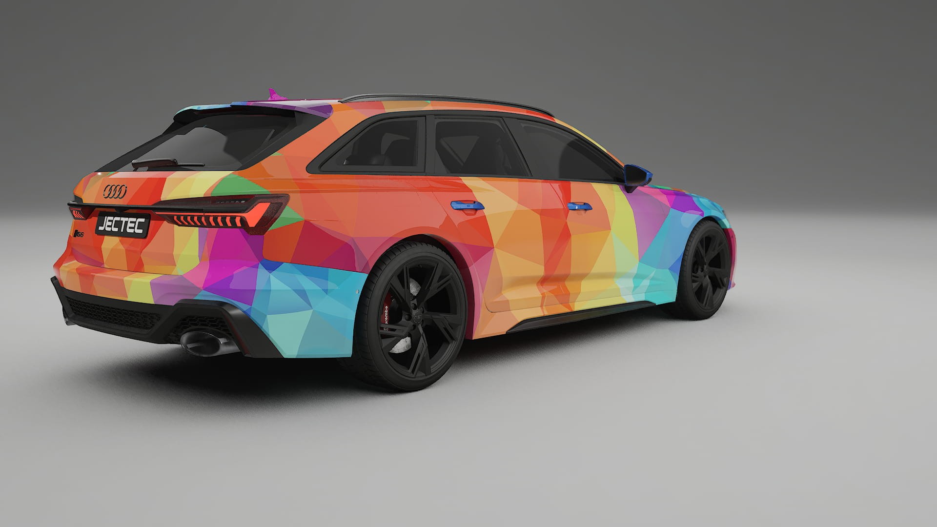 Audi RS6 Avant C8 facelift VECTOR VIBE – Designový Wrap PPF Fólie na auto - tisknutelný polyuretan