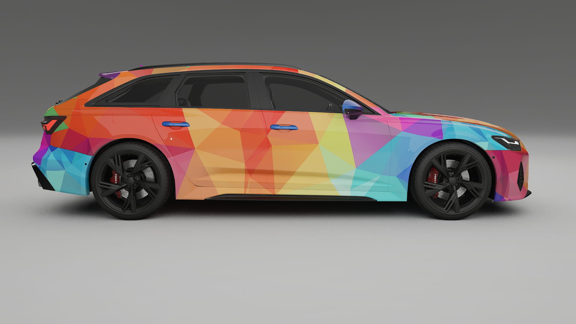 Audi RS6 Avant C8 facelift VECTOR VIBE – Designový Wrap PPF Fólie na auto - tisknutelný polyuretan