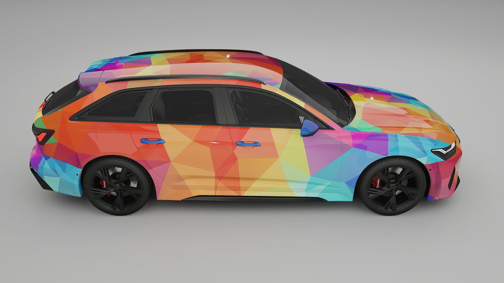 Audi RS6 Avant C8 facelift VECTOR VIBE – Designový Wrap PPF Fólie na auto - tisknutelný polyuretan