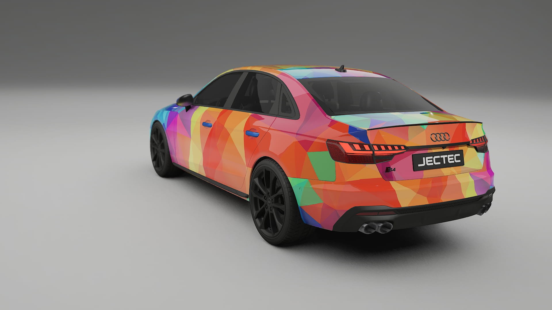 Audi S4 Sedan B9 facelift VECTOR VIBE – Designový Wrap PPF Fólie na auto - tisknutelný polyuretan