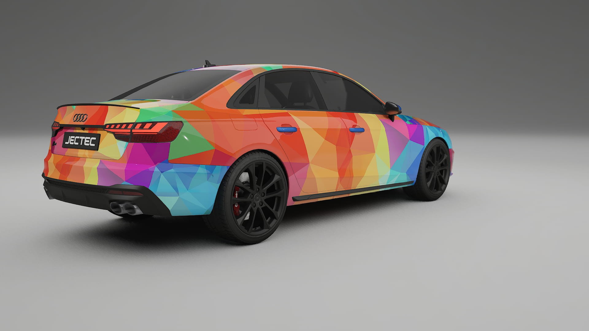 Audi S4 Sedan B9 facelift VECTOR VIBE – Designový Wrap PPF Fólie na auto - tisknutelný polyuretan